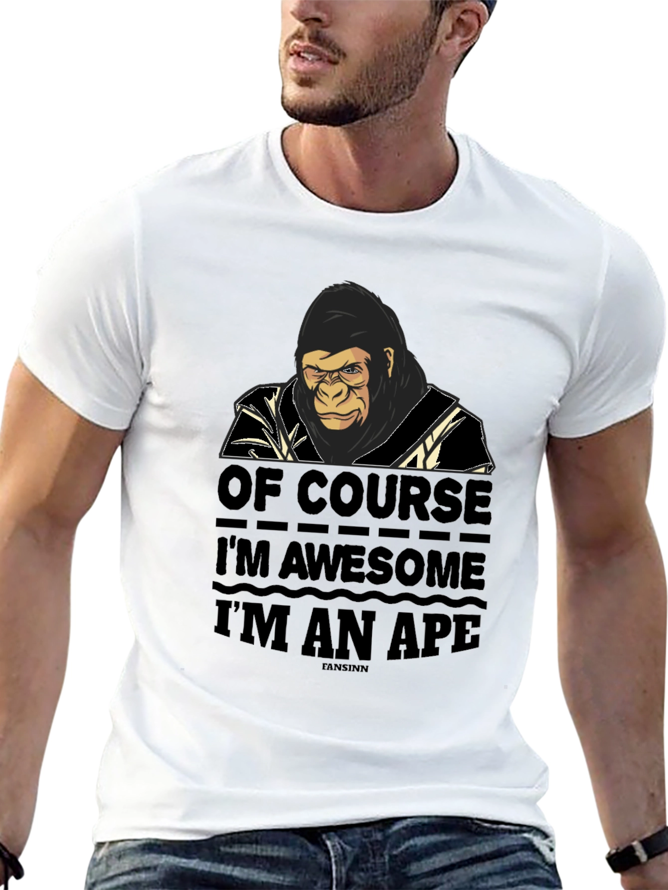 Awesome Ape Graphic Tee - Mens Black T-Shirt