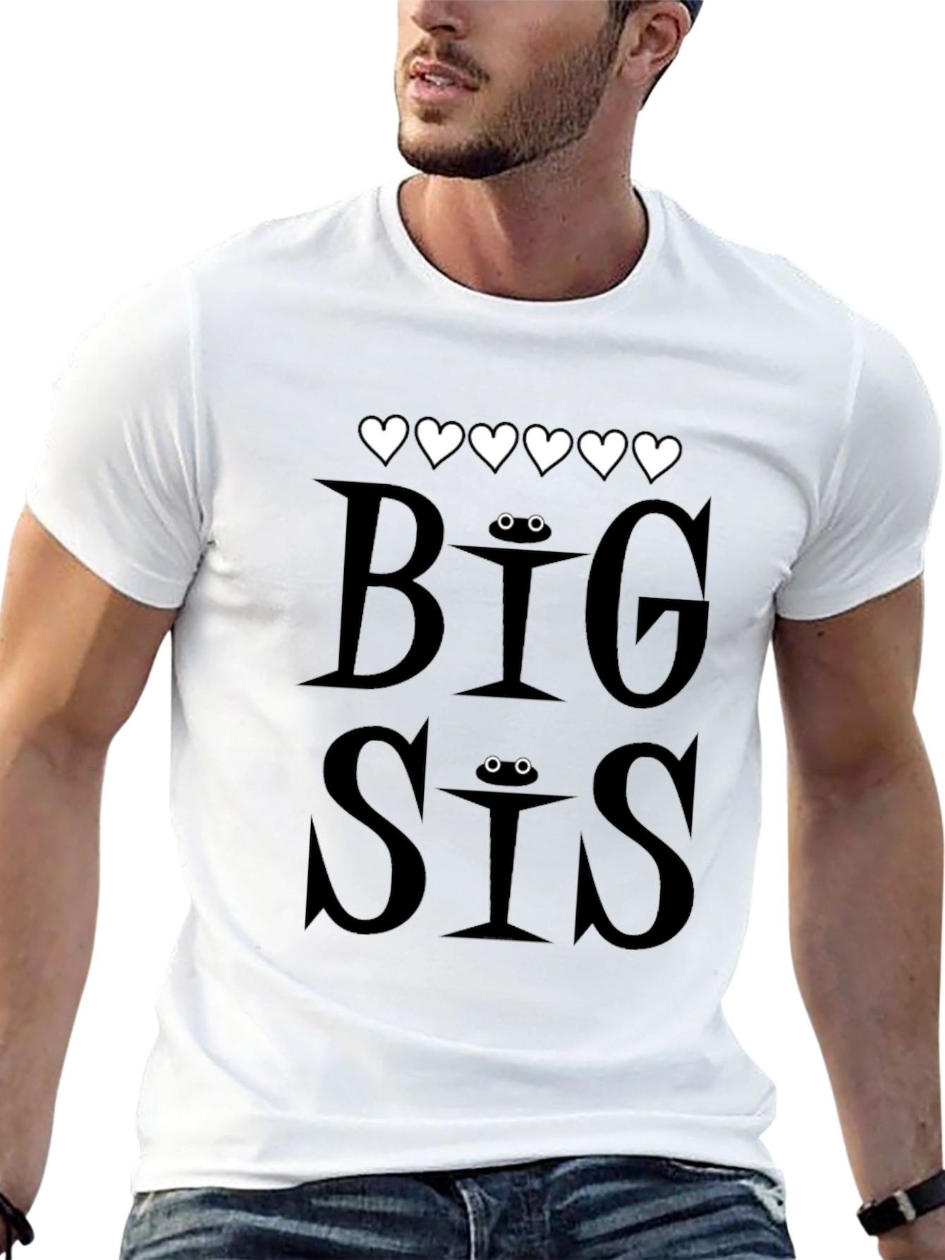 Big Sis Heart T-Shirt - Cute Sibling Tee