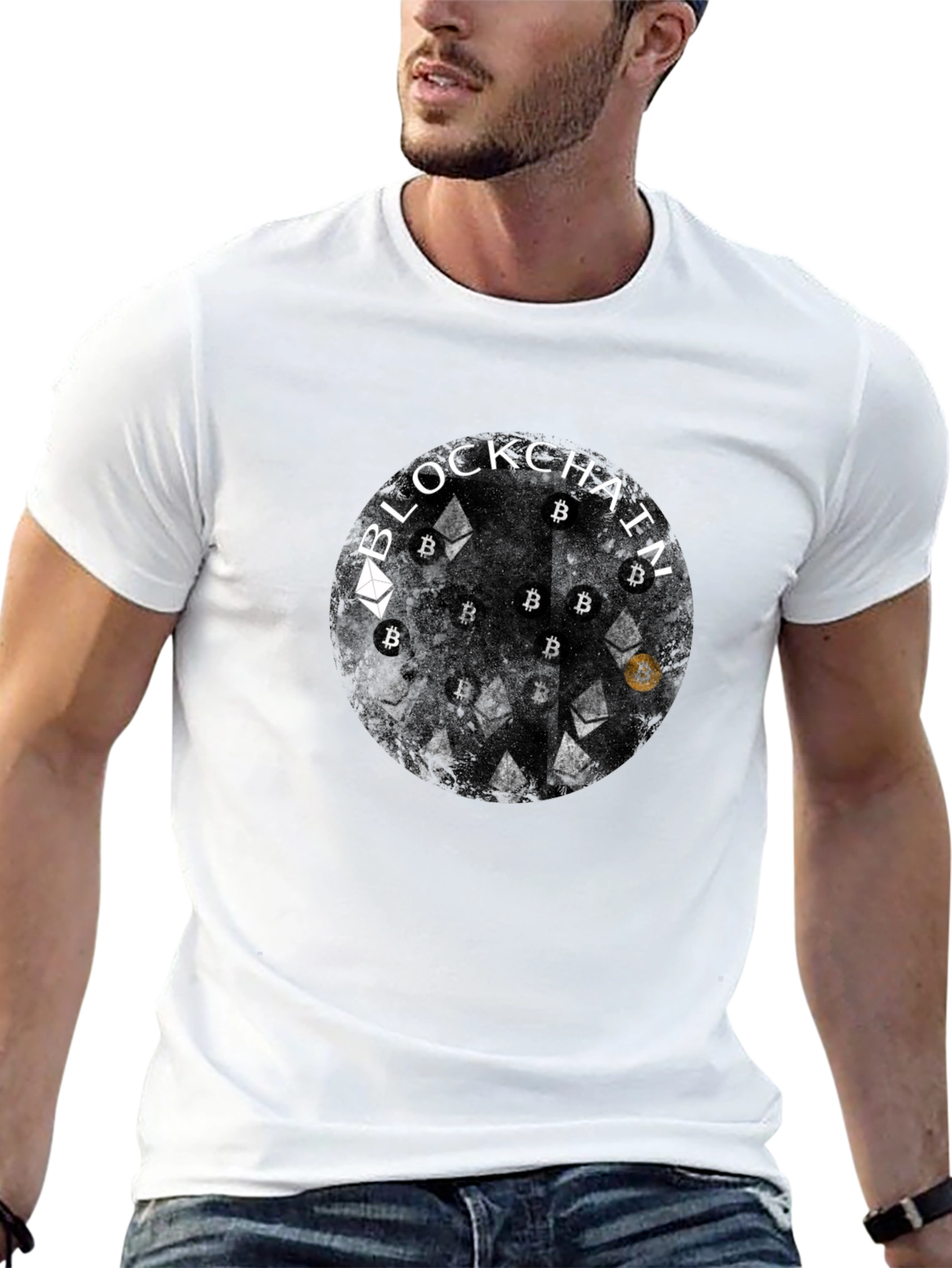 Blockchain Crypto T-Shirt - Bitcoin Ethereum Graphic Tee
