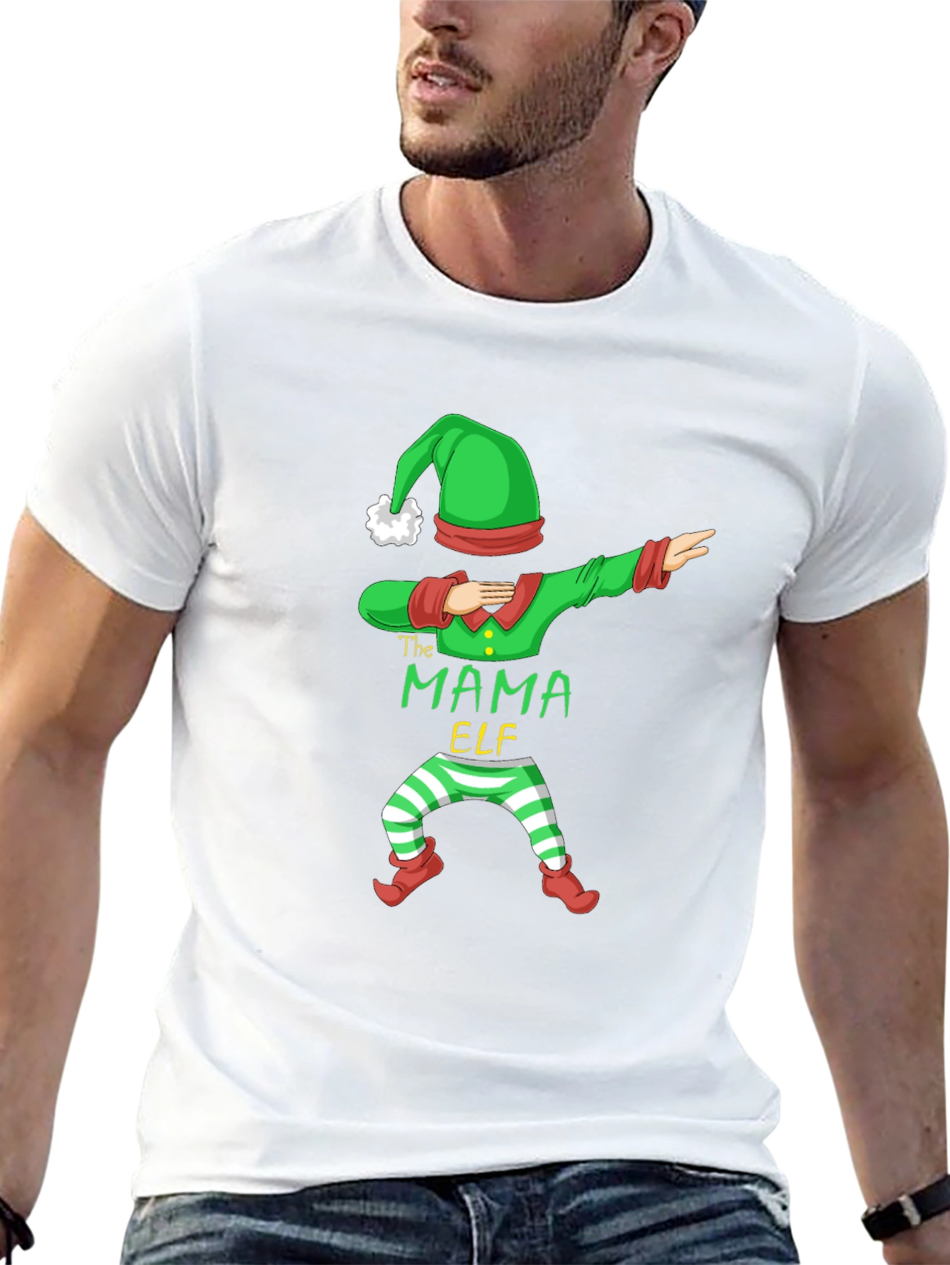 Mama Elf Dabbing Christmas T-Shirt