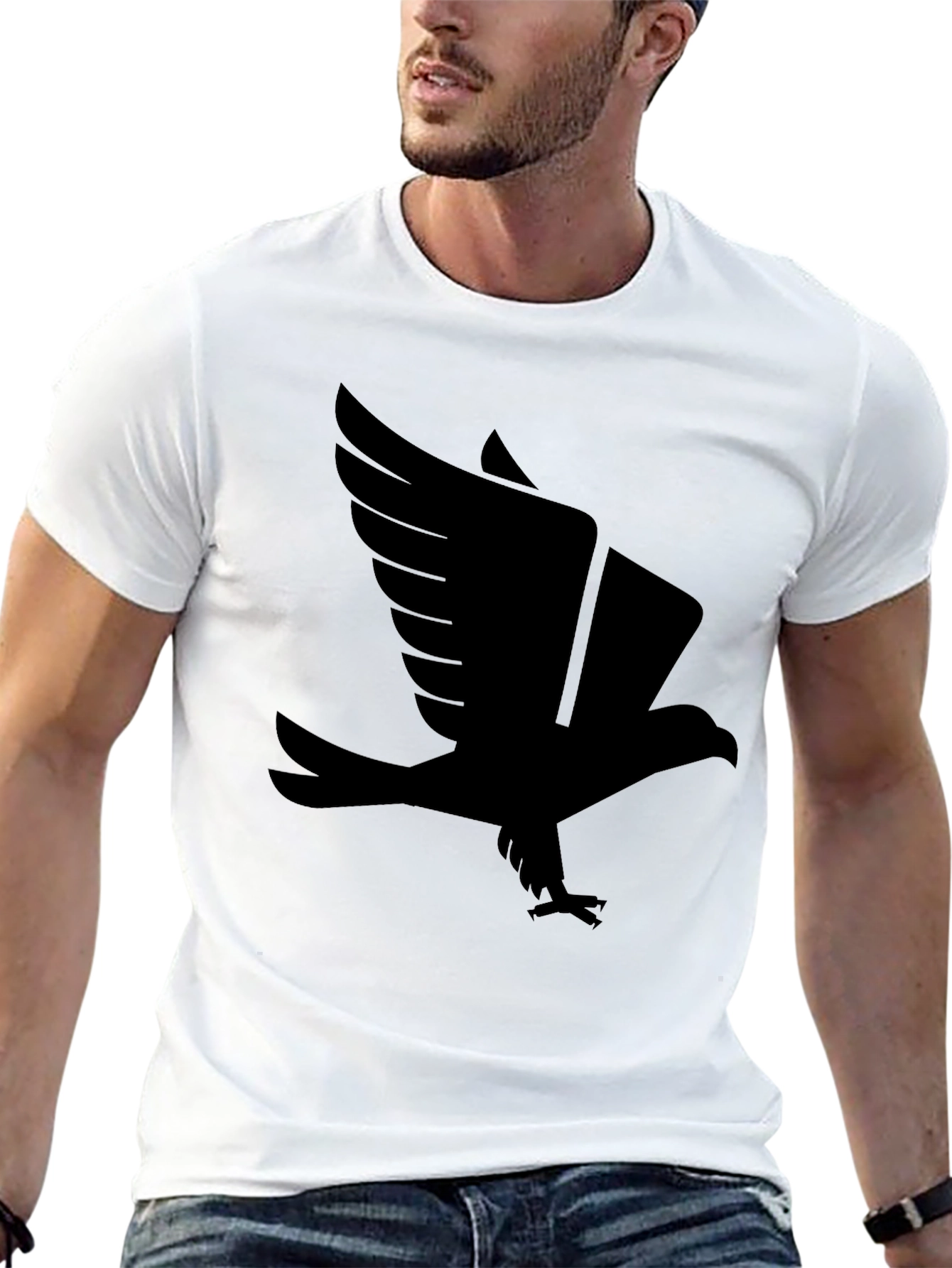 Black Eagle Graphic Tee - Stylish Mens T-Shirt