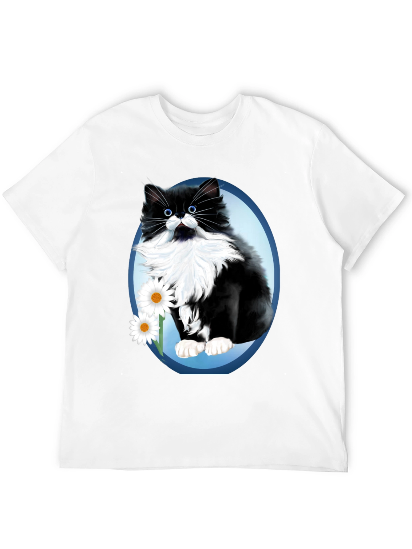 Black Cat Daisy T-Shirt