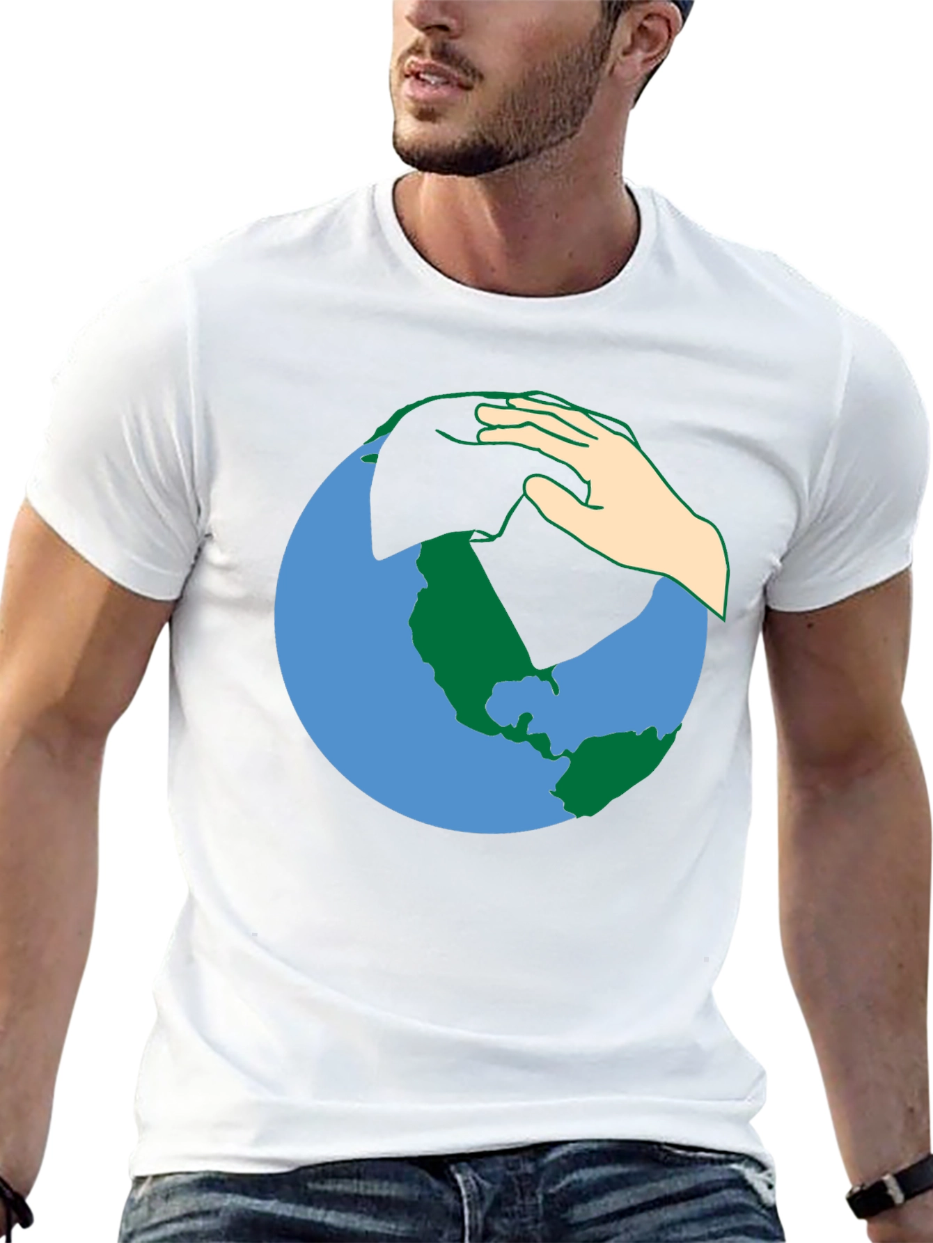 Earth Hand T-Shirt - Save the Planet Tee