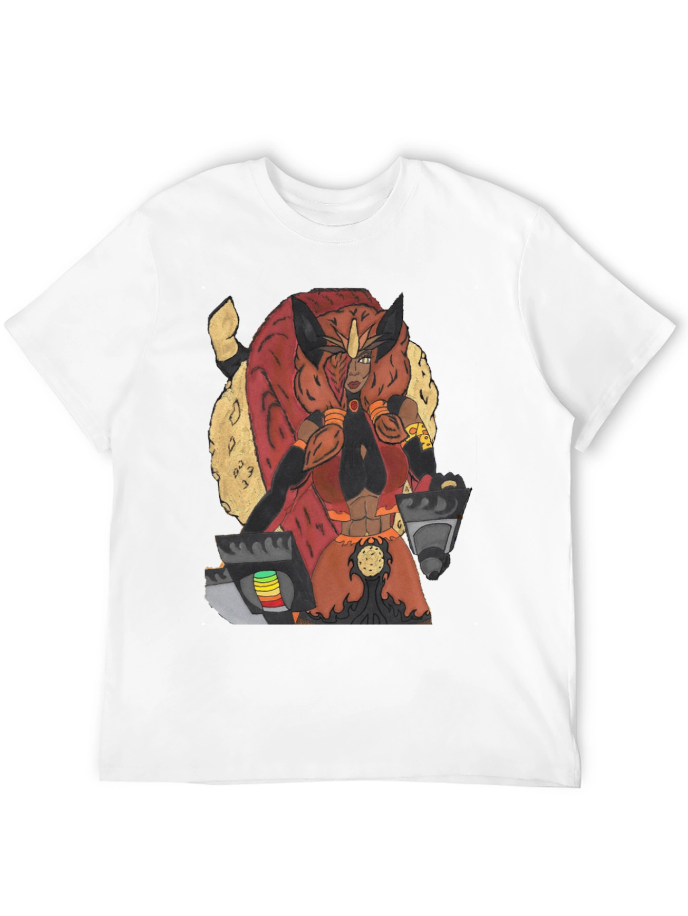 Warrior Character Graphic Print Tee - Black