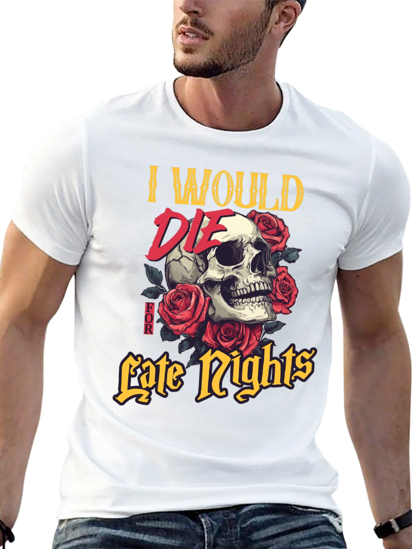 Skull & Roses Graphic T-Shirt - Late Nights