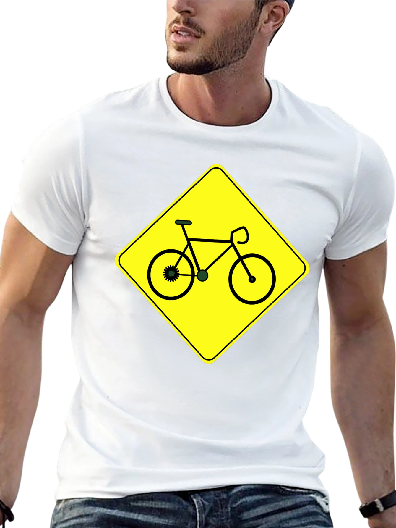 Bike Sign Graphic T-Shirt - Black