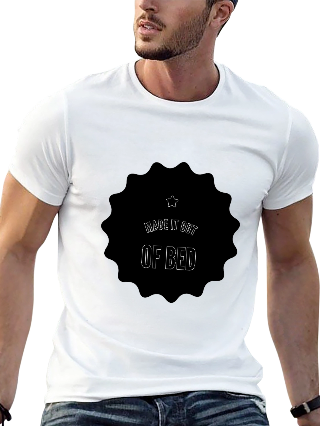 Made It Out Of Bed Black Tee