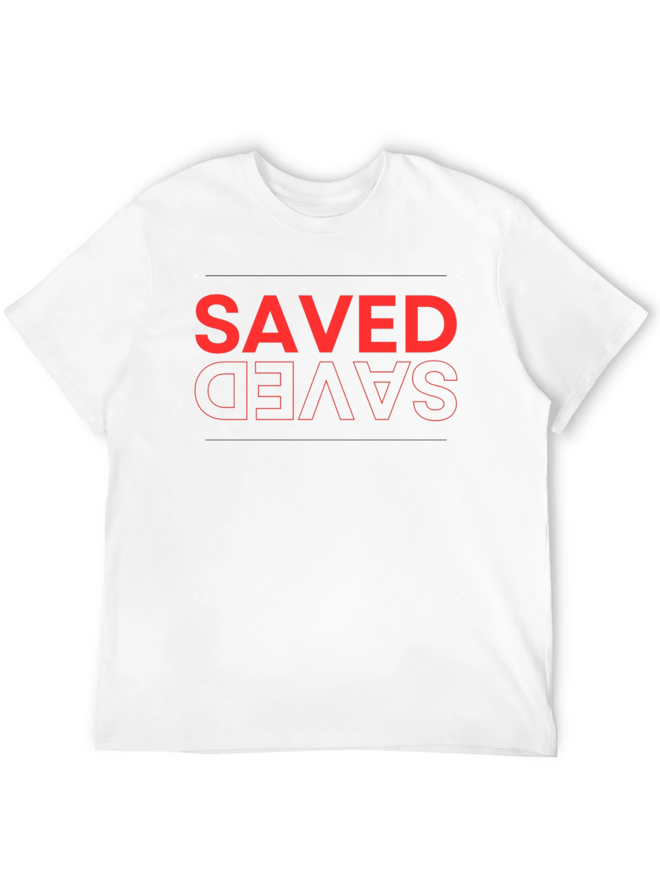 Saved Graphic Tee - Black Cotton T-Shirt