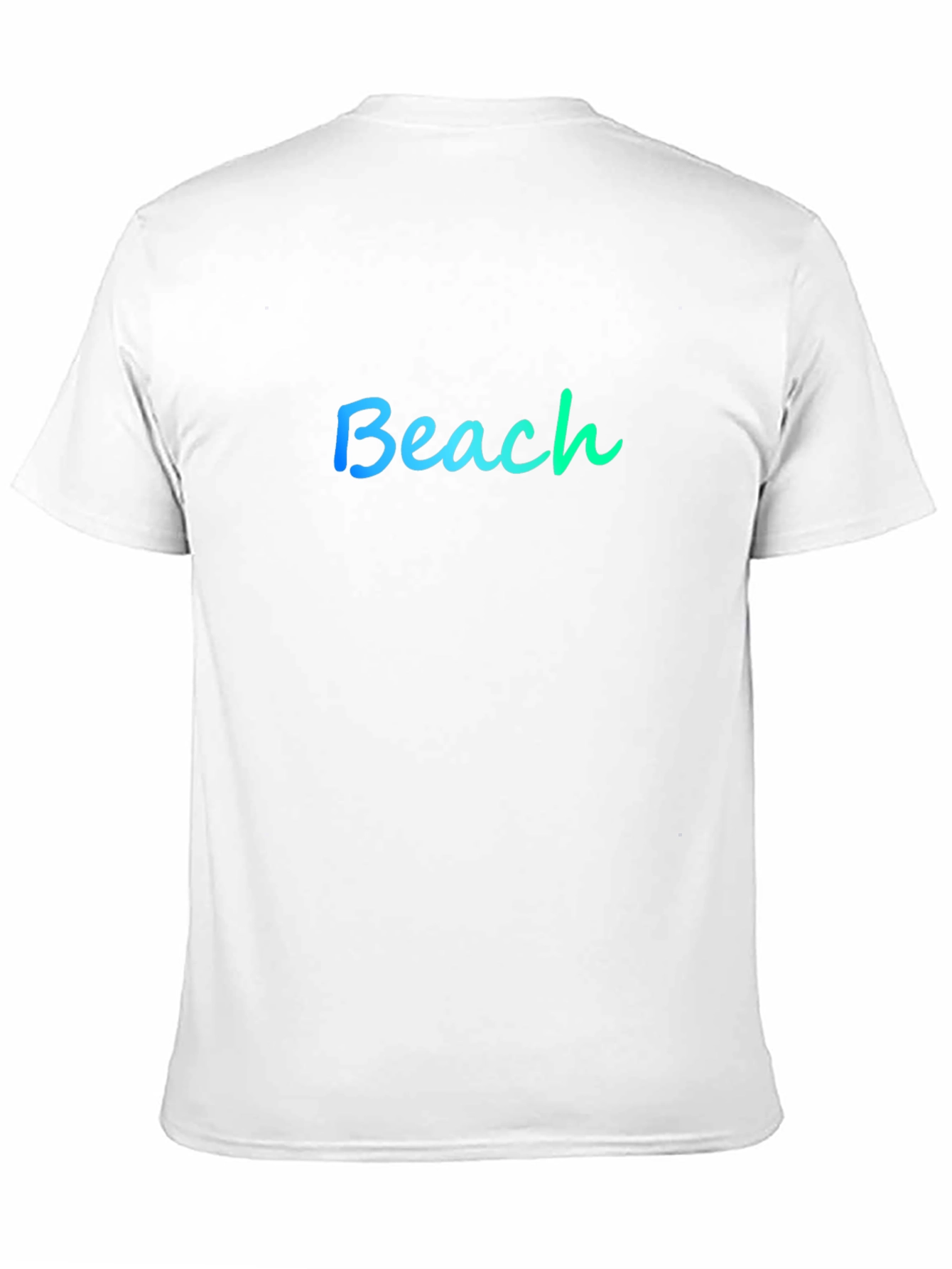Beach T-Shirt - Gradient Text Casual Style