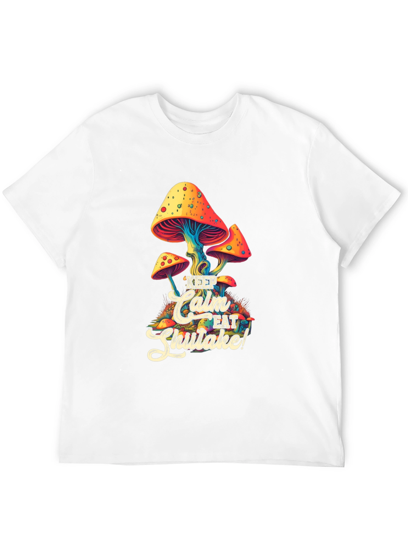 Keep Calm Eat Shiitake Mushroom Graphic Tee