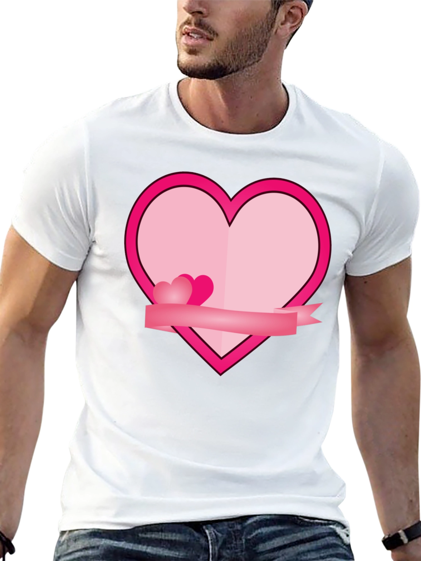 Heart Graphic Black T-Shirt - Love & Romance
