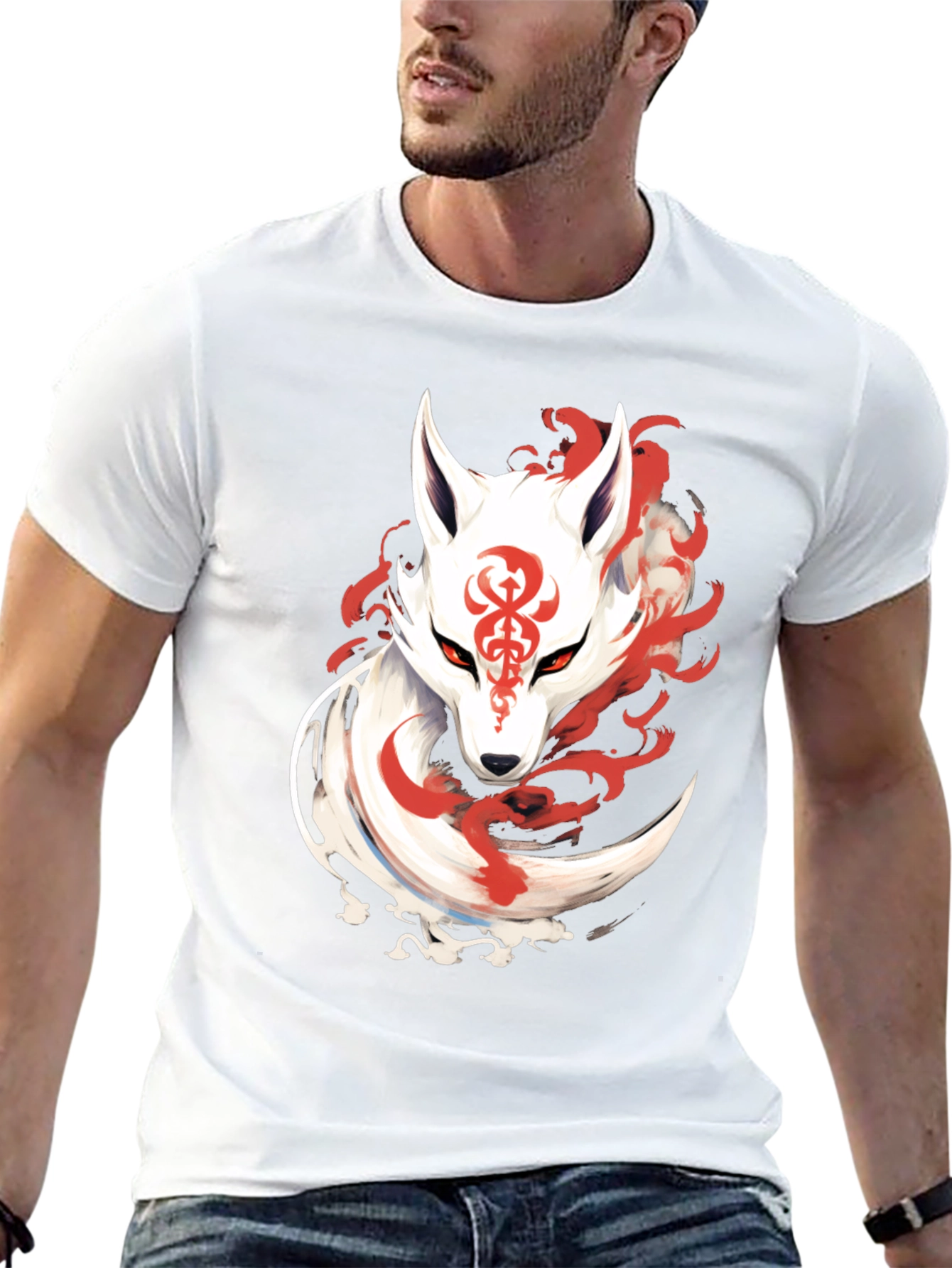 Mystic Fox Graphic Tee - Anime Style Print