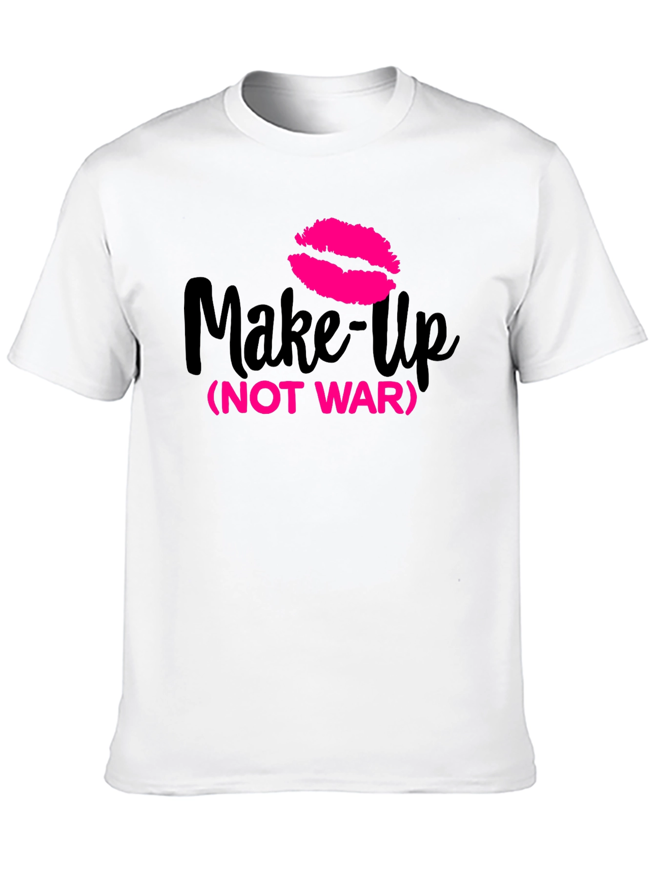 Make-Up Not War Graphic Tee - Trendy Statement Shirt