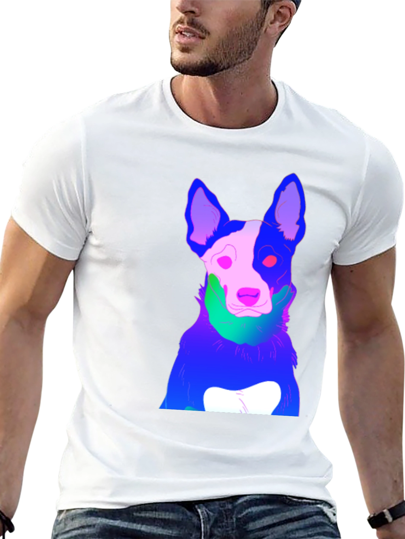 Cool Dog Graphic Tee - Stylish Animal Print T-Shirt