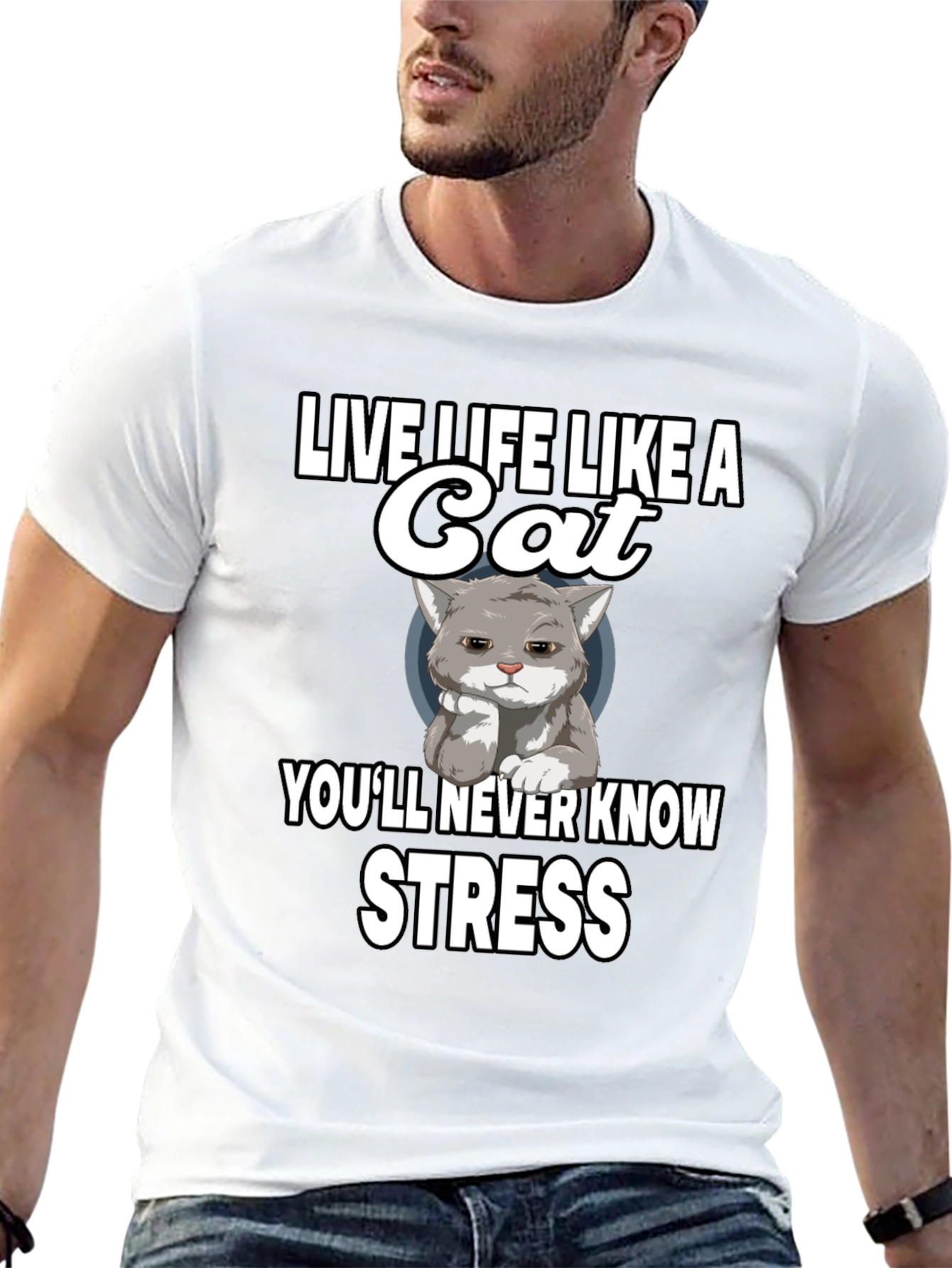 Live Life Like a Cat Graphic T-Shirt