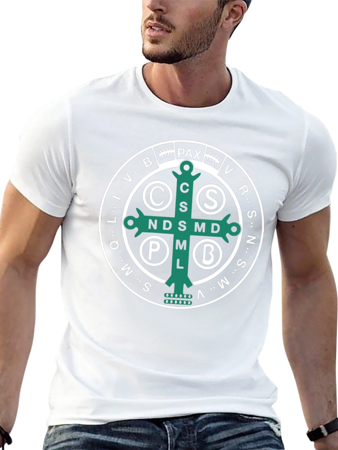 St. Benedict Medal Graphic Tee - Black