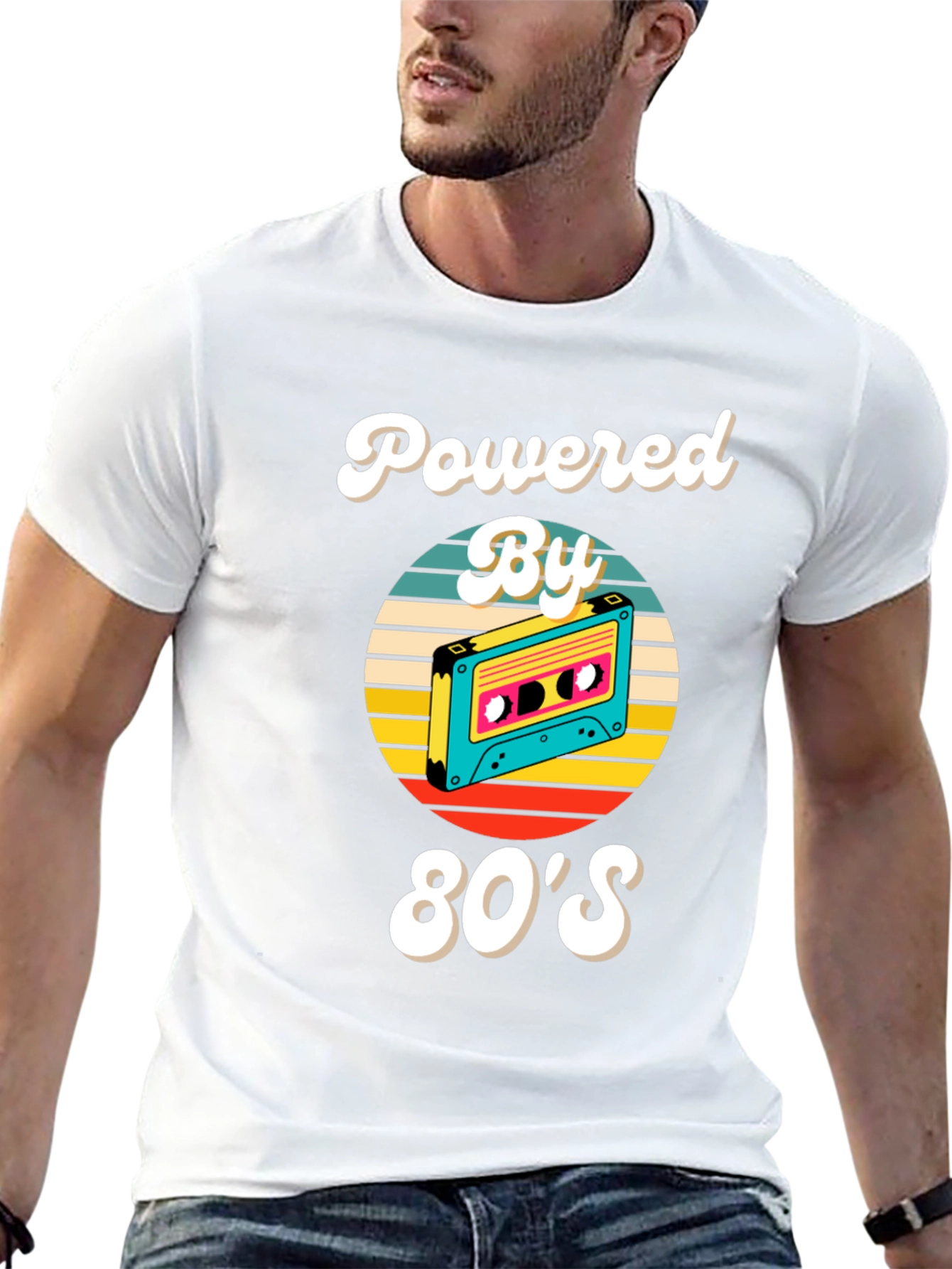 80s Powered Retro Cassette T-Shirt