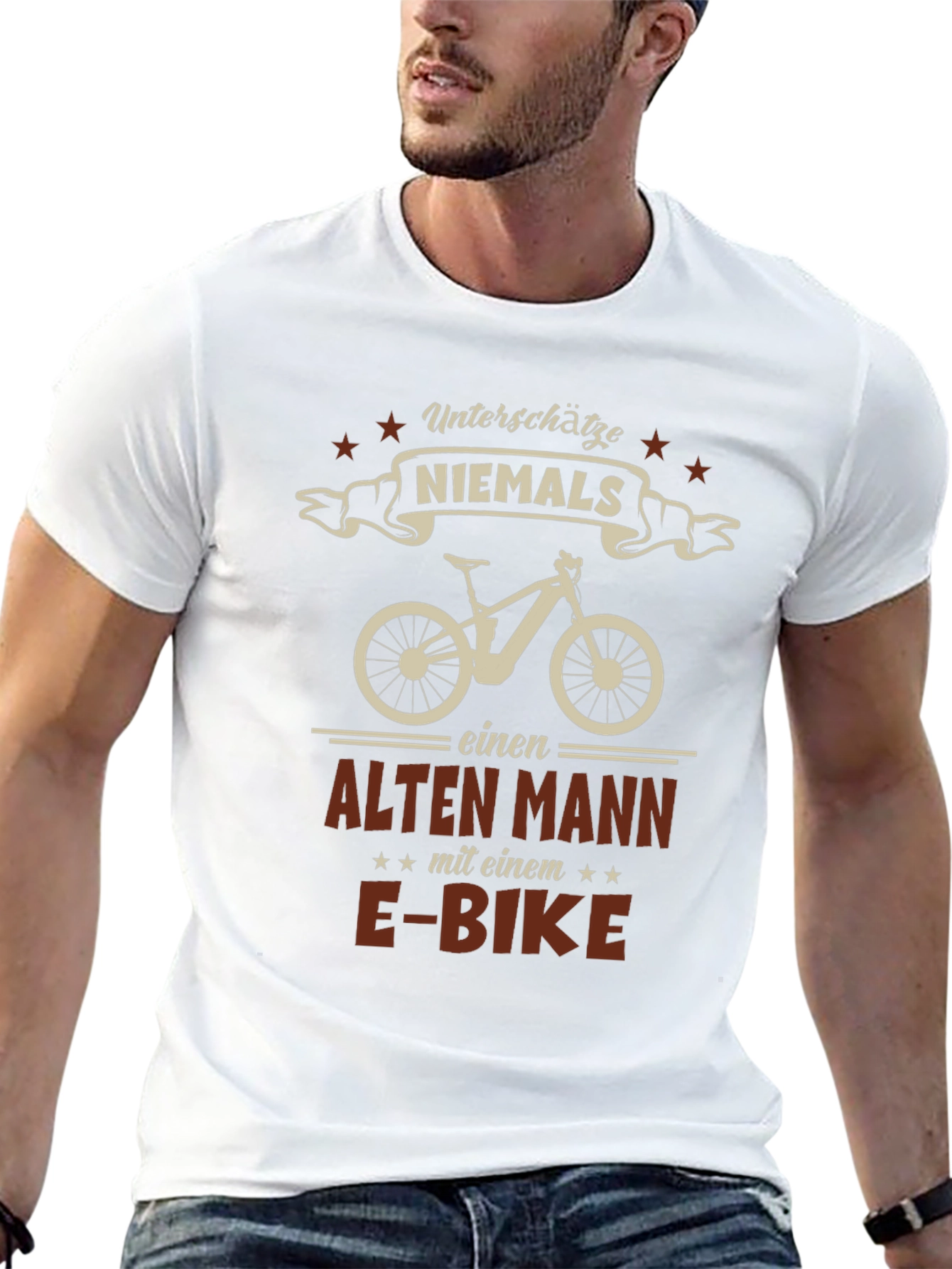 E-Bike Old Man Graphic Tee - Black