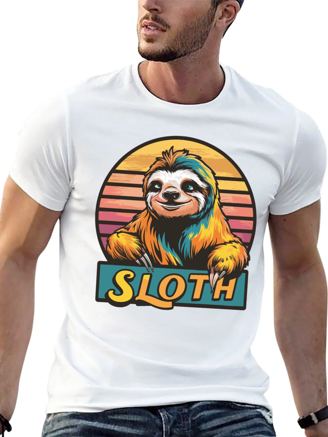 Sloth Graphic Tee - Fun Animal T-Shirt