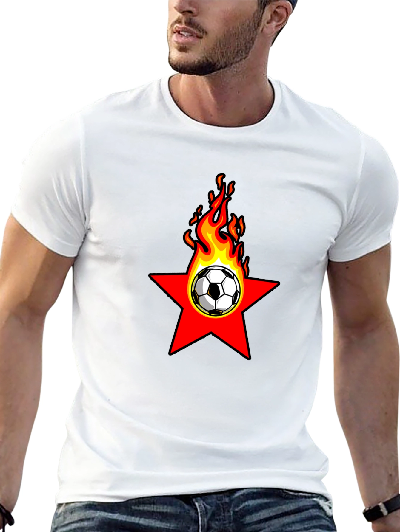 Fiery Soccer Star T-Shirt