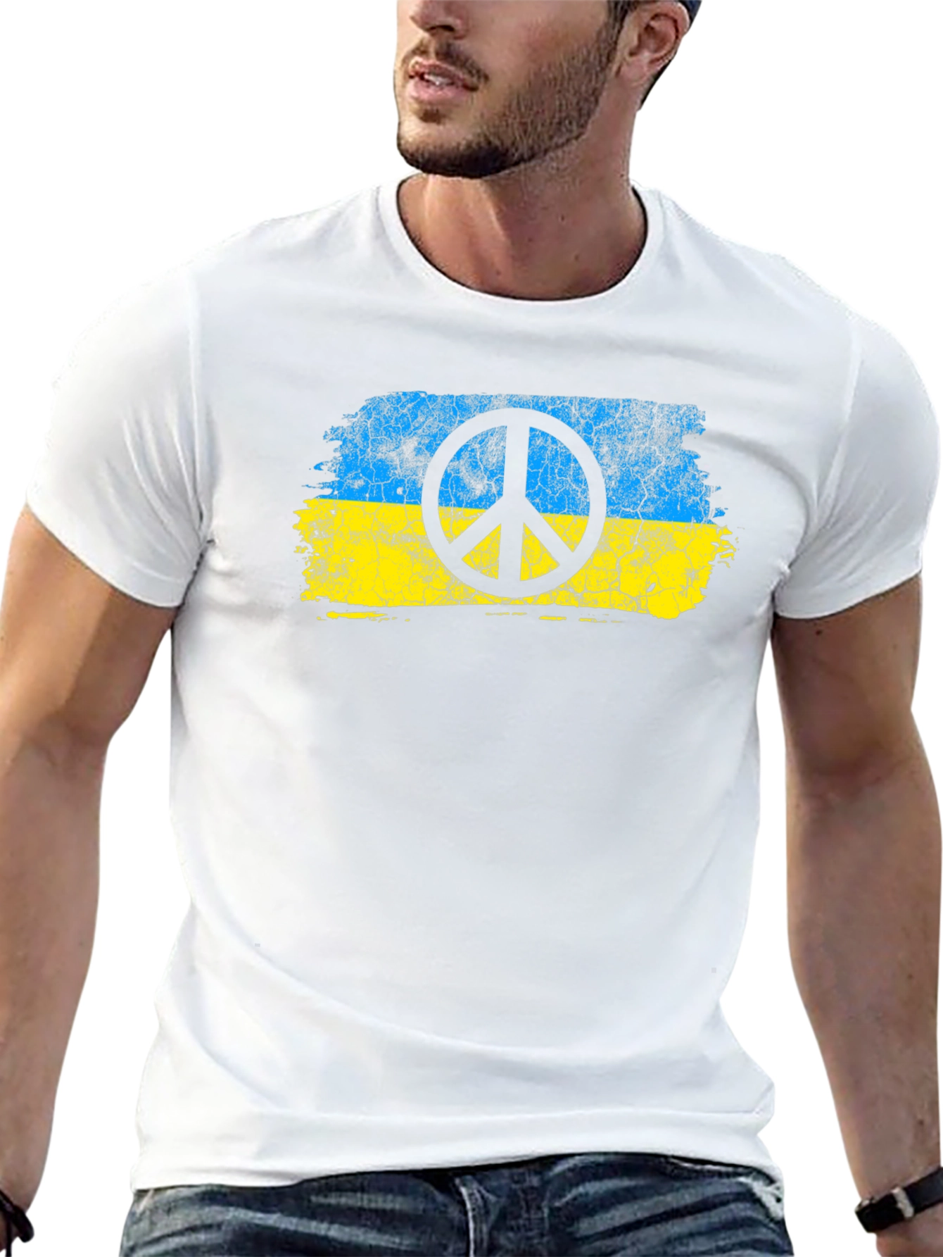Ukraine Peace Sign Graphic Tee