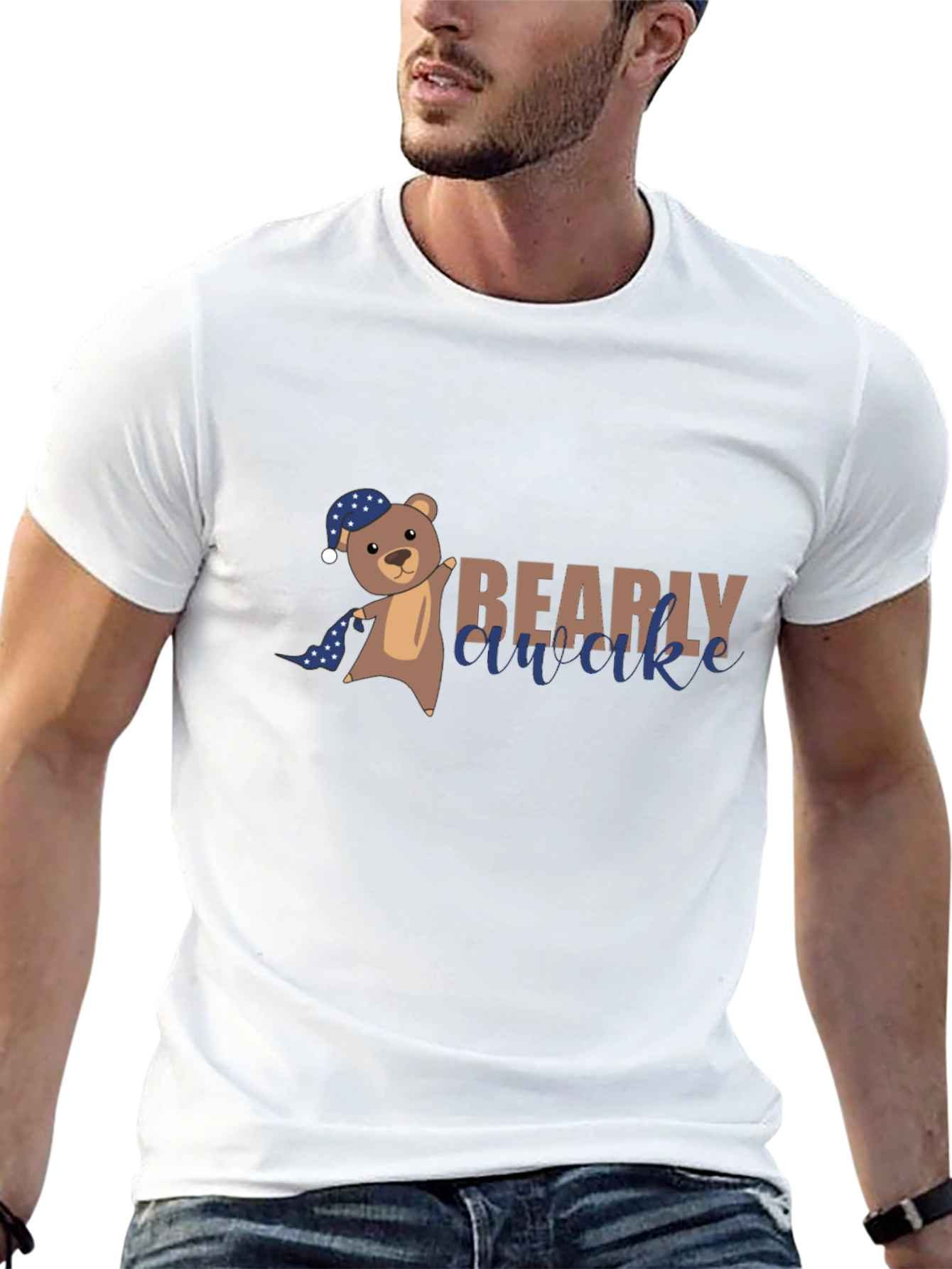 Bearly Awake T-Shirt - Sleepy Bear Design