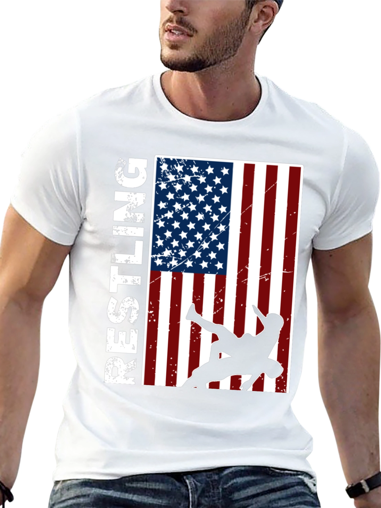 Wrestling USA Flag T-Shirt