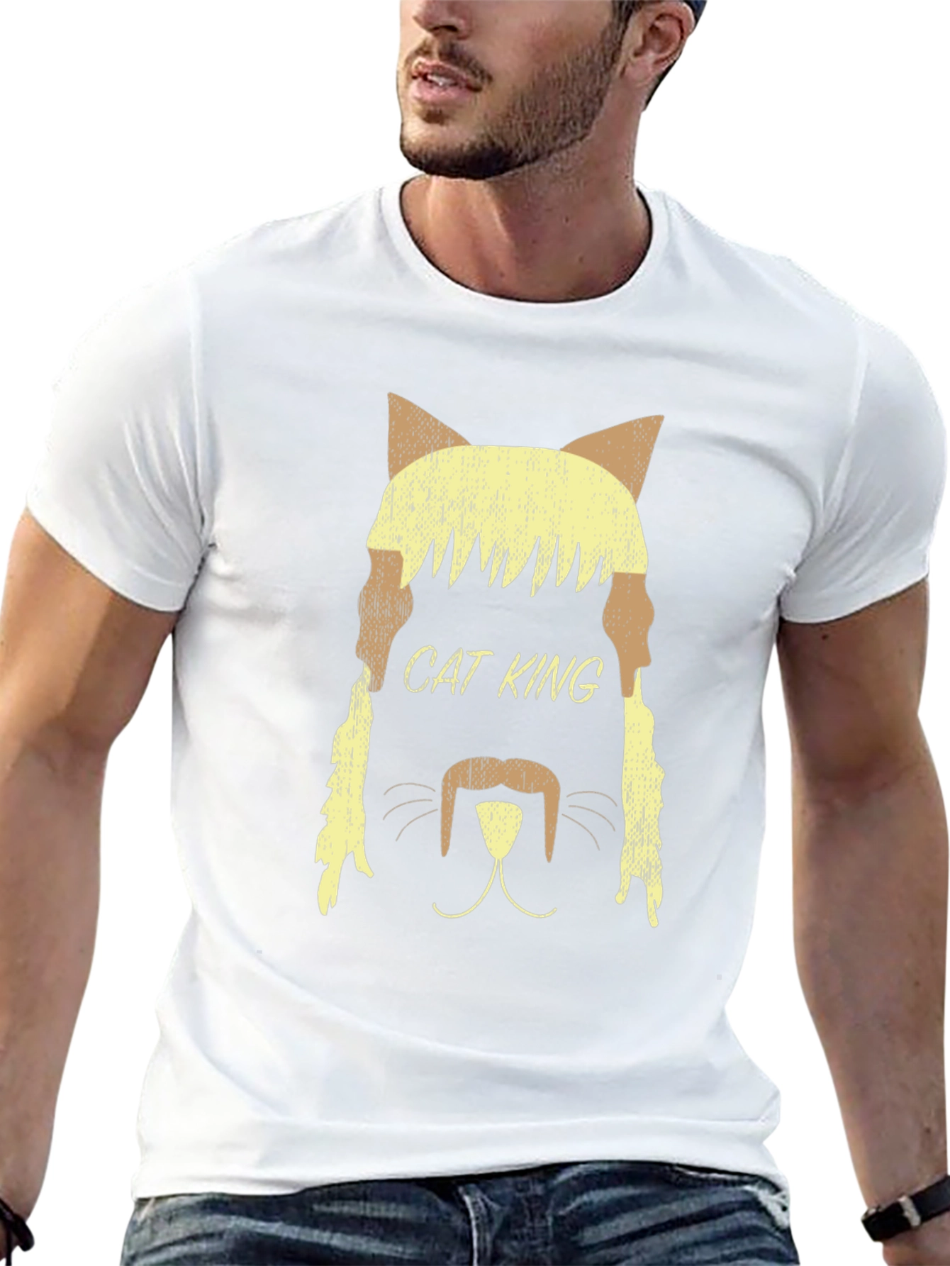 Cat King Graphic Tee - Black T-Shirt