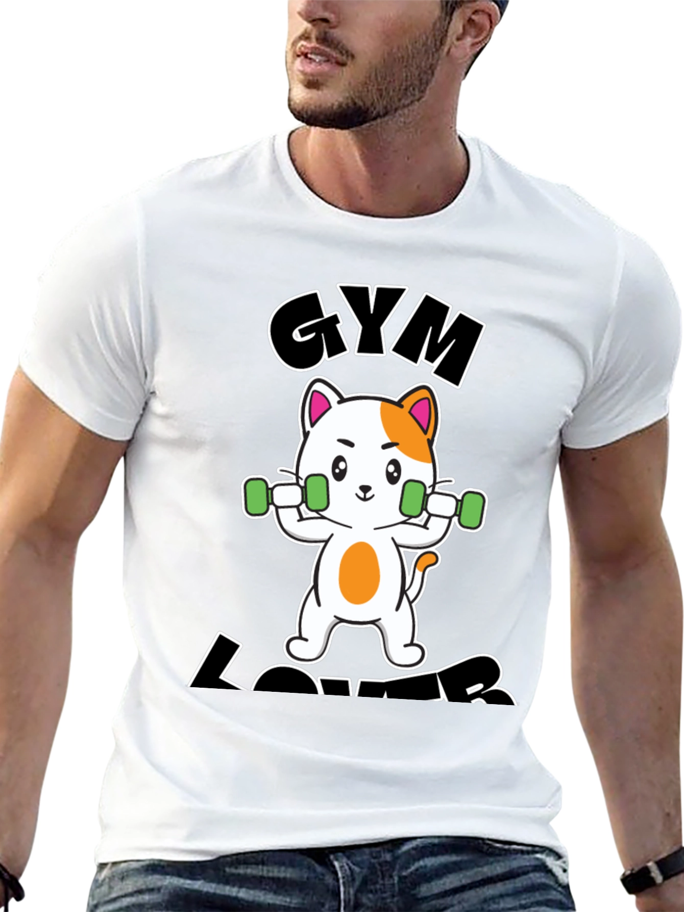 Gym Lover Cat T-Shirt