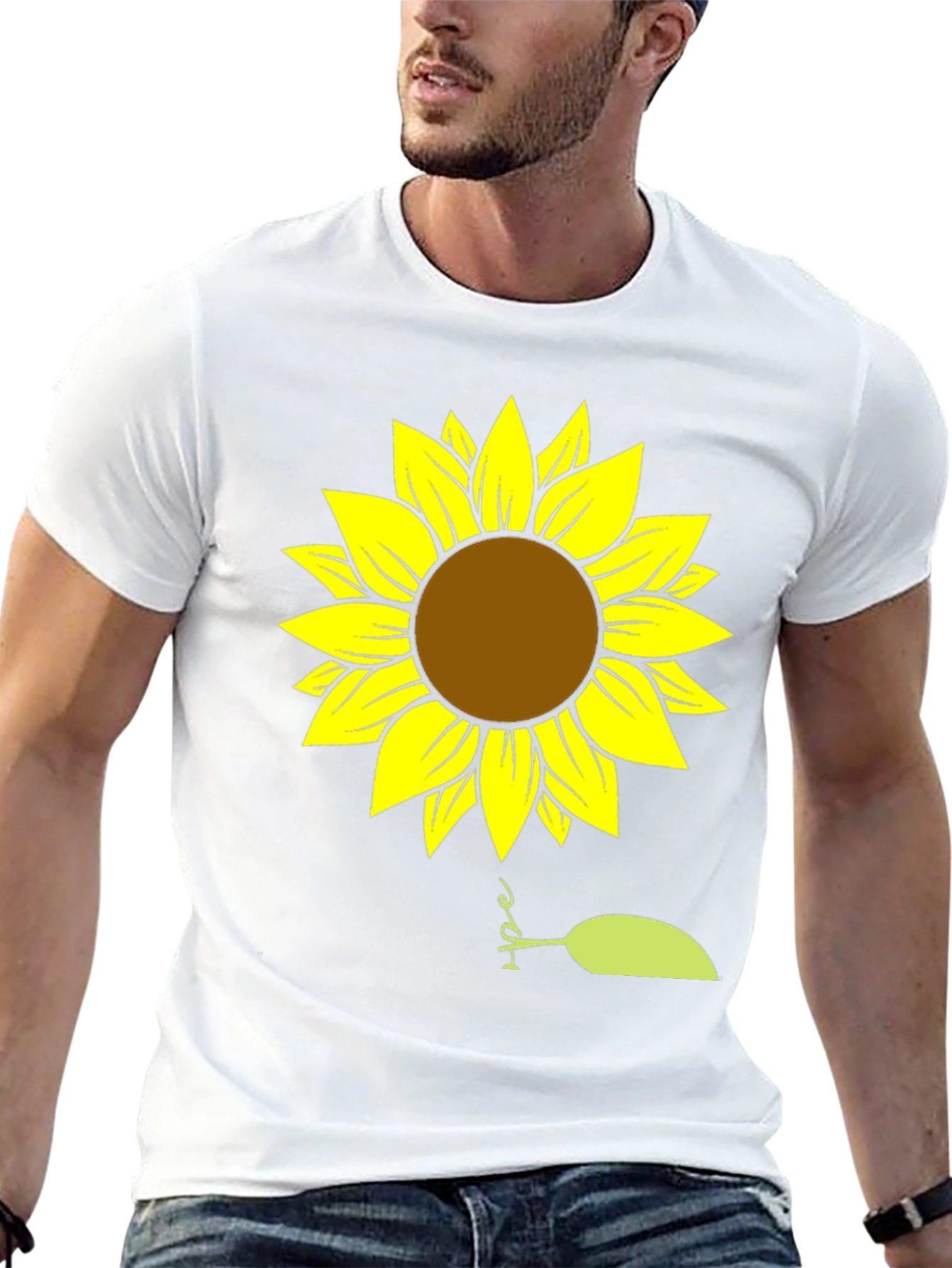 Sunflower Hope Graphic Tee - Stylish Casual Comfort
