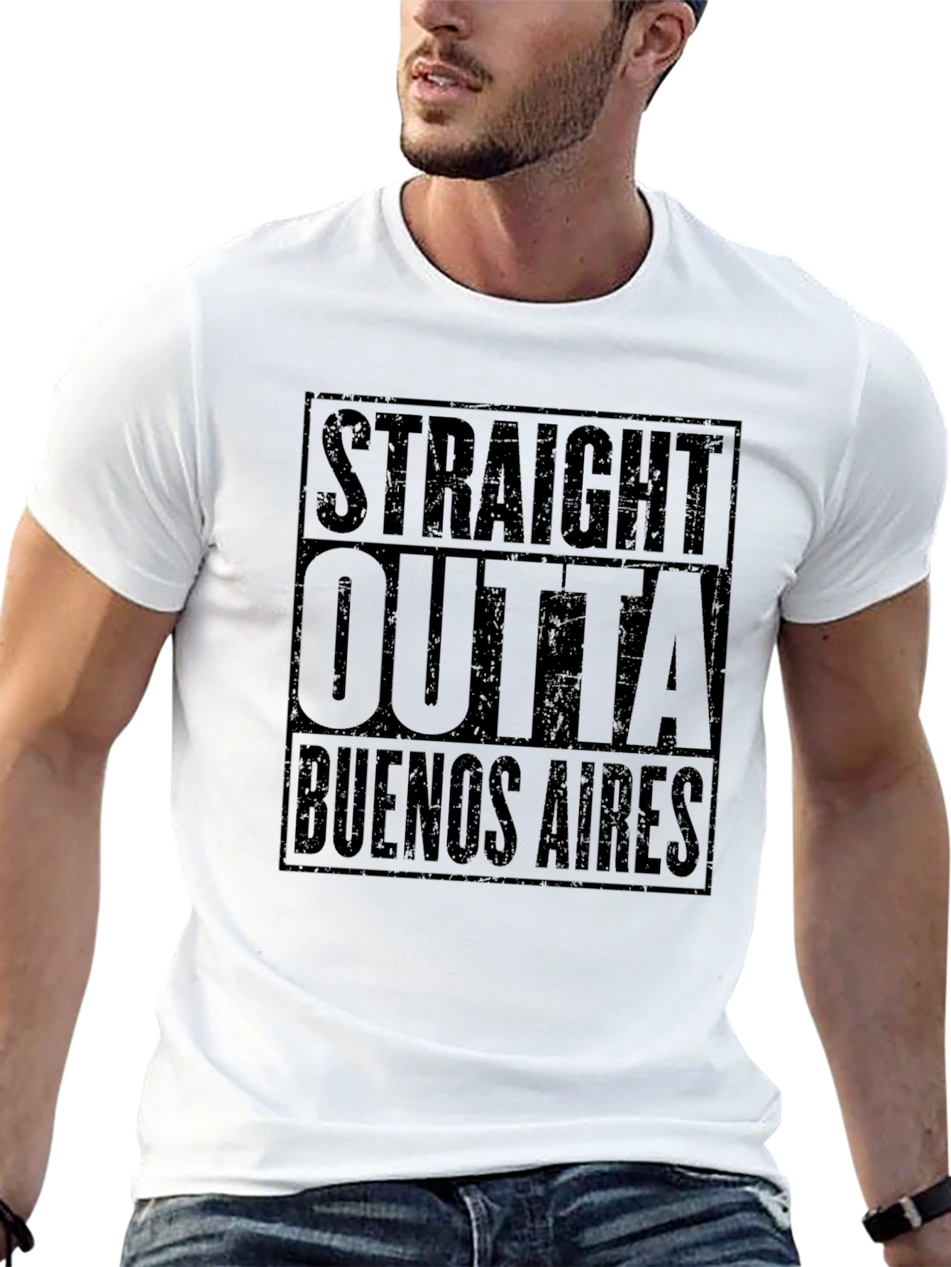 Straight Outta Buenos Aires Black T-Shirt