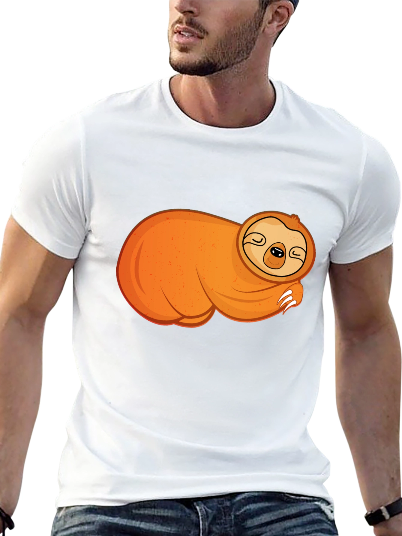 Lazy Sloth Graphic Tee - Relaxed & Comfy