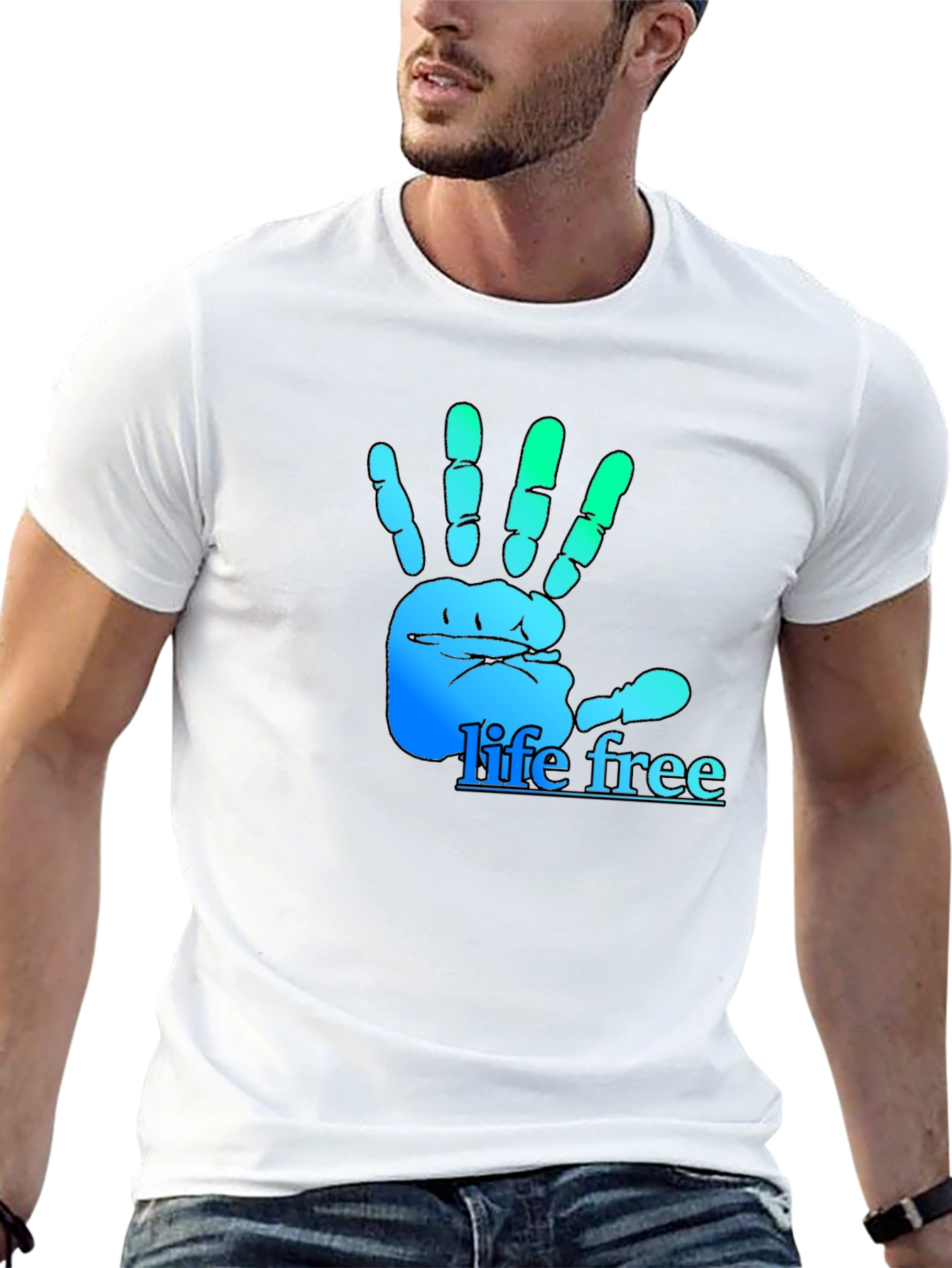 Life Free Hand Graphic T-Shirt - Soft Cotton Tee