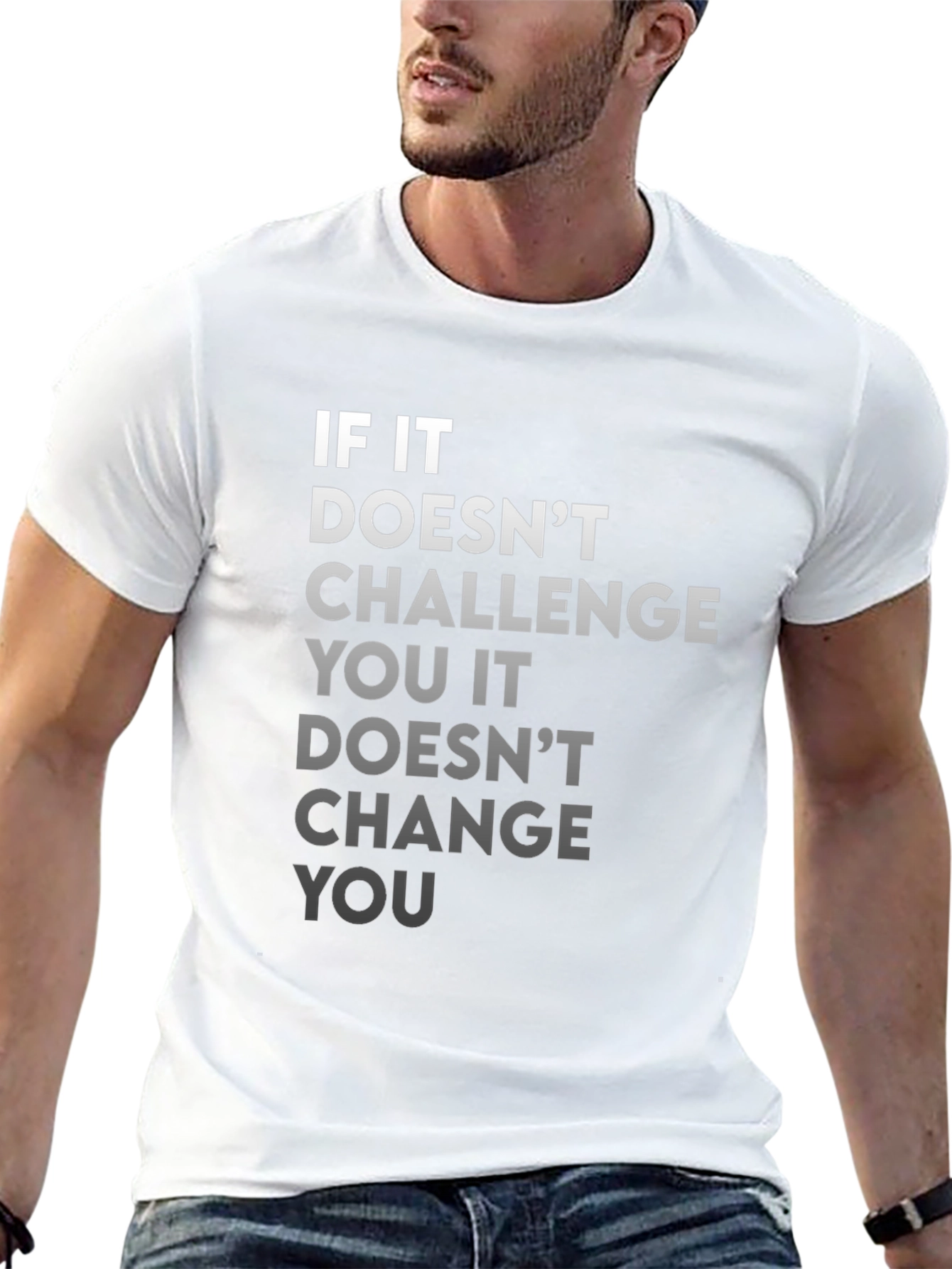 Motivational Graphic Tee - Challenge and Change