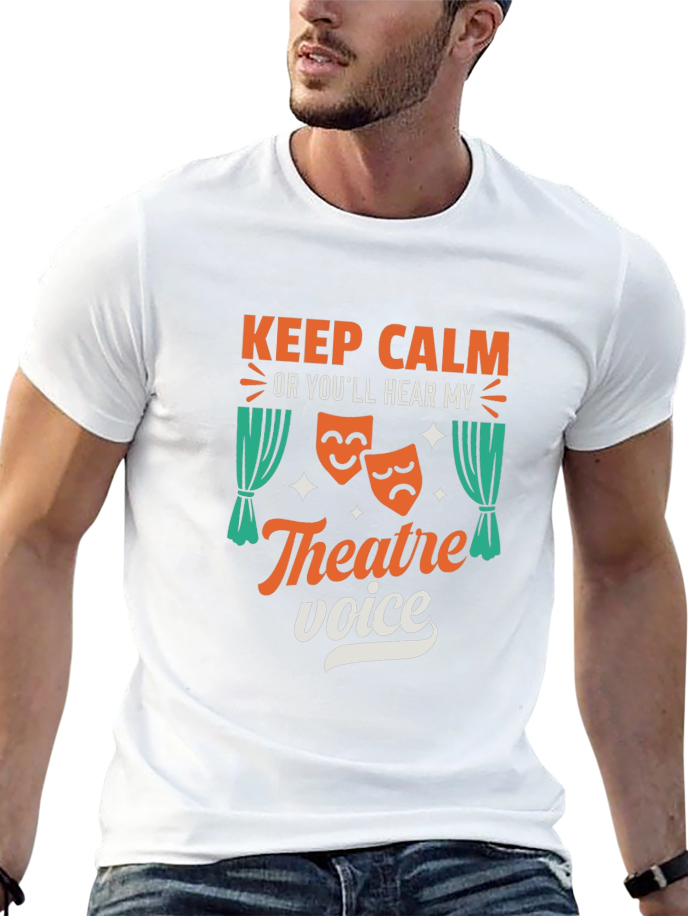 Keep Calm Theatre Voice Graphic T-Shirt