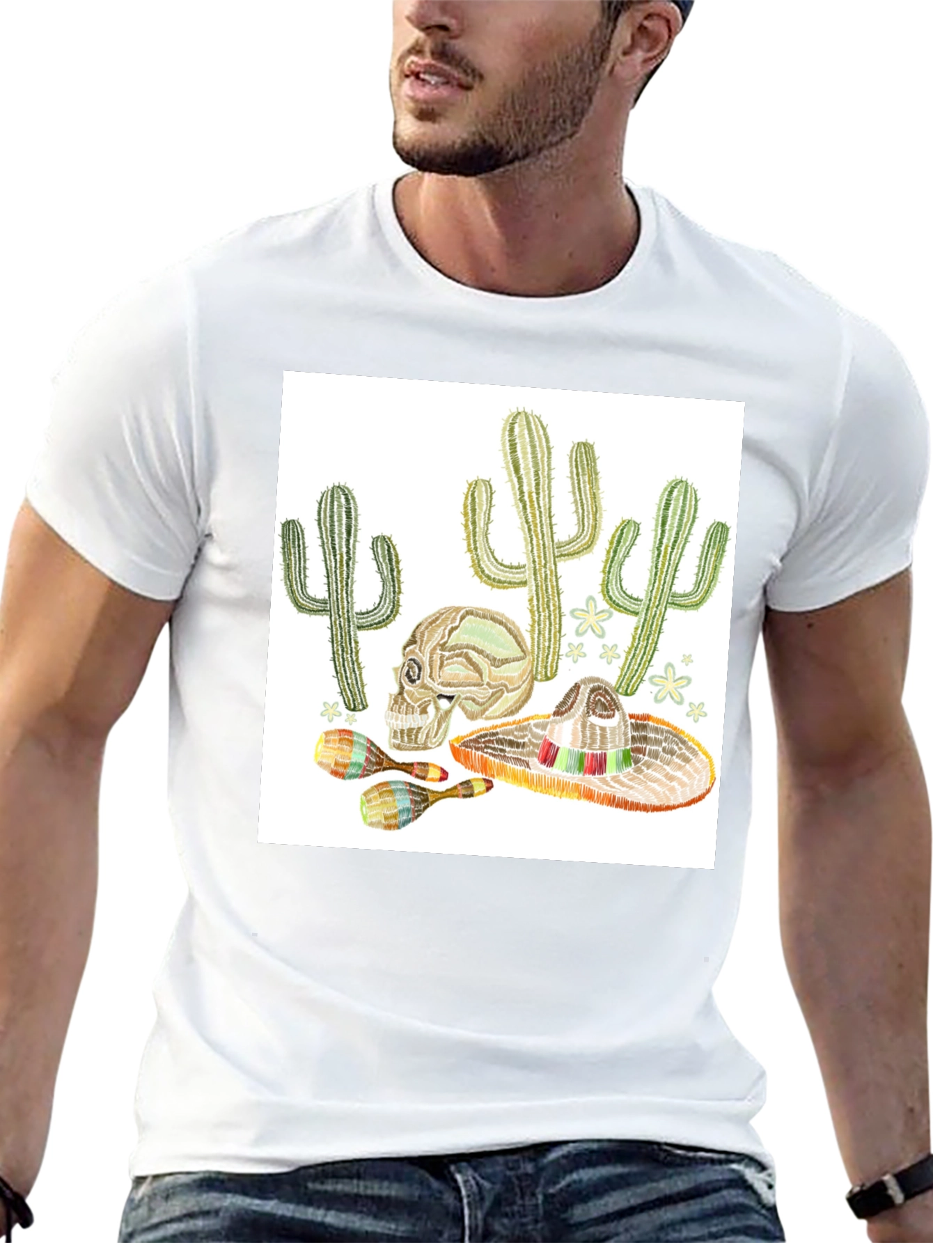 Cactus Skull Sombrero T-Shirt