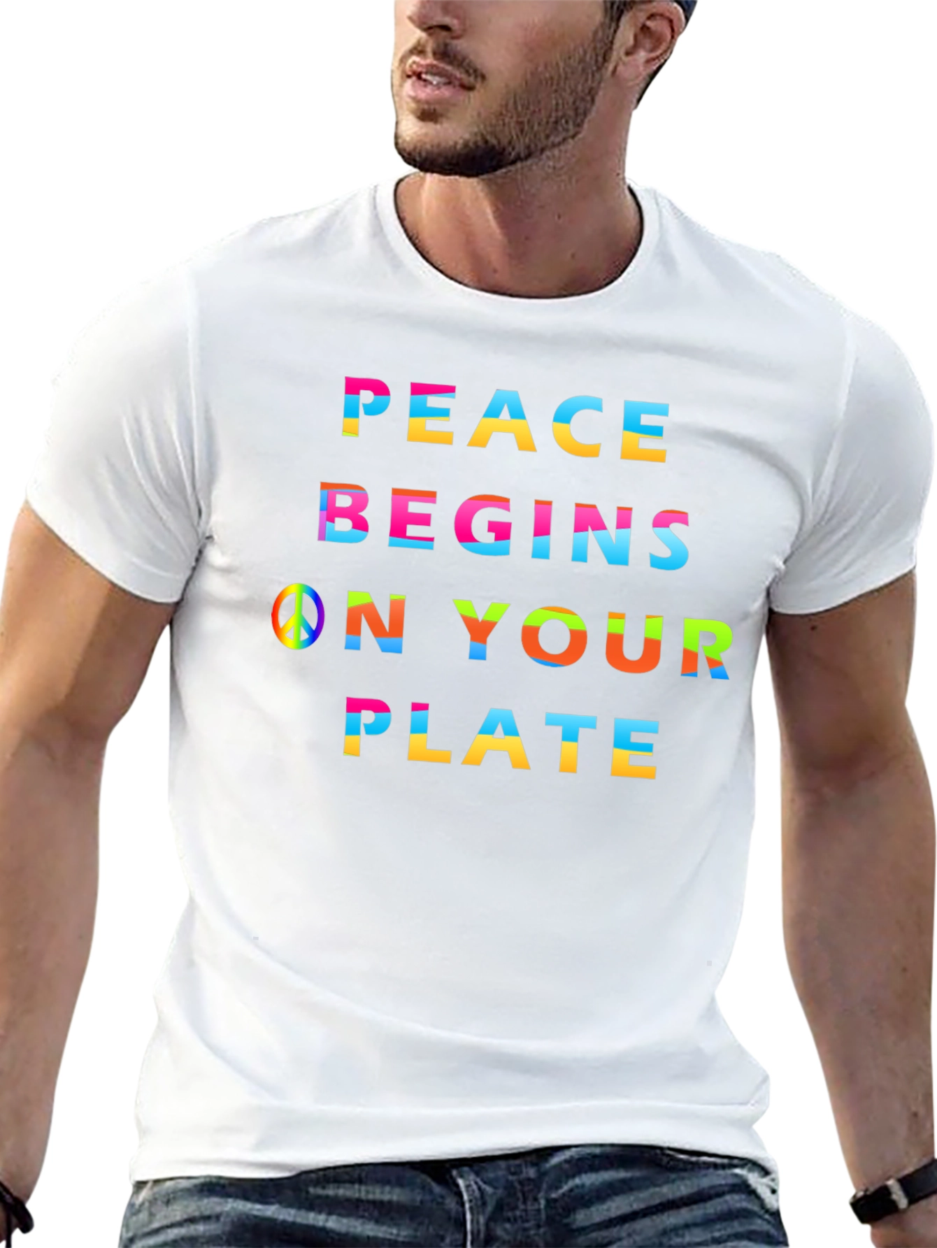 Peace Begins On Your Plate Graphic Tee