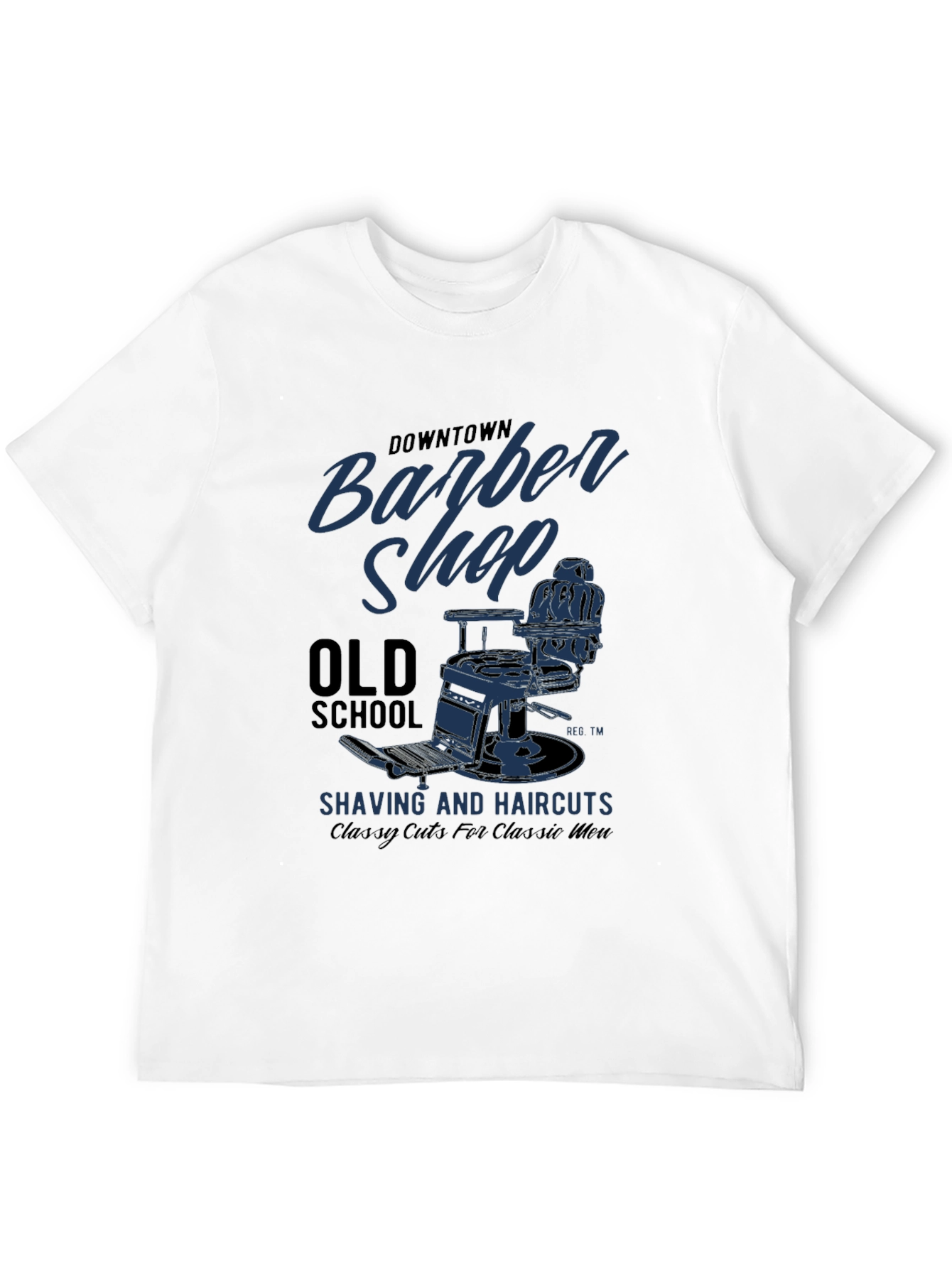 Downtown Barber Shop Old School Graphic T-Shirt