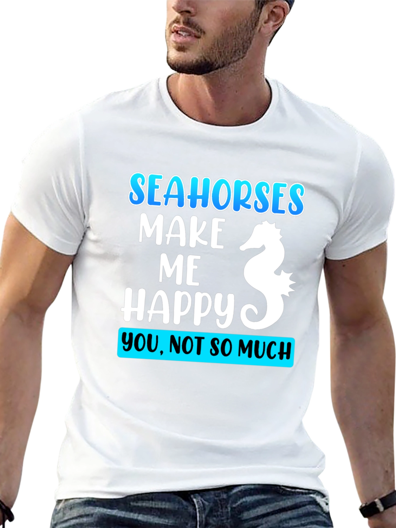 Seahorses Make Me Happy Graphic Tee