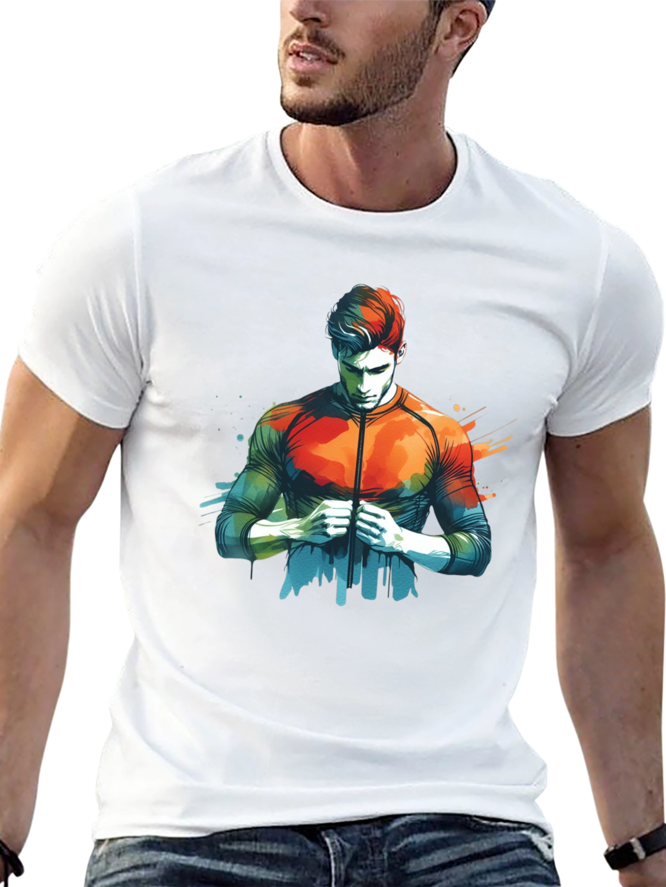 Abstract Art Mens Black T-Shirt