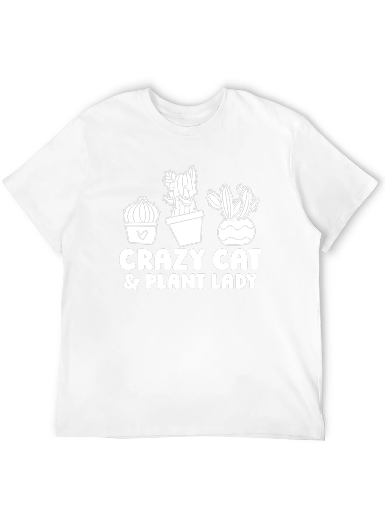 Crazy Cat & Plant Lady Graphic T-Shirt
