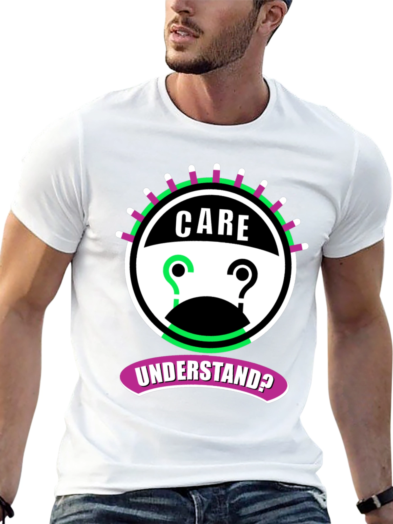 Care Understand? Graphic Tee - Black Cotton T-Shirt