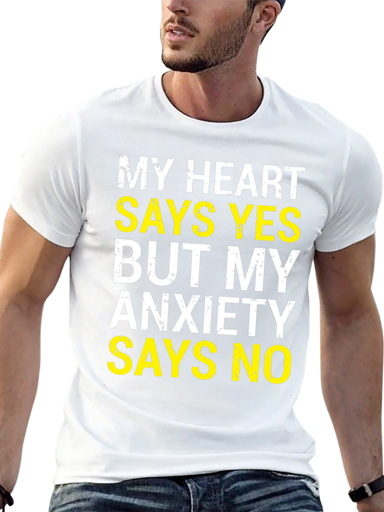 My Heart Says Yes T-Shirt - Funny Anxiety Tee