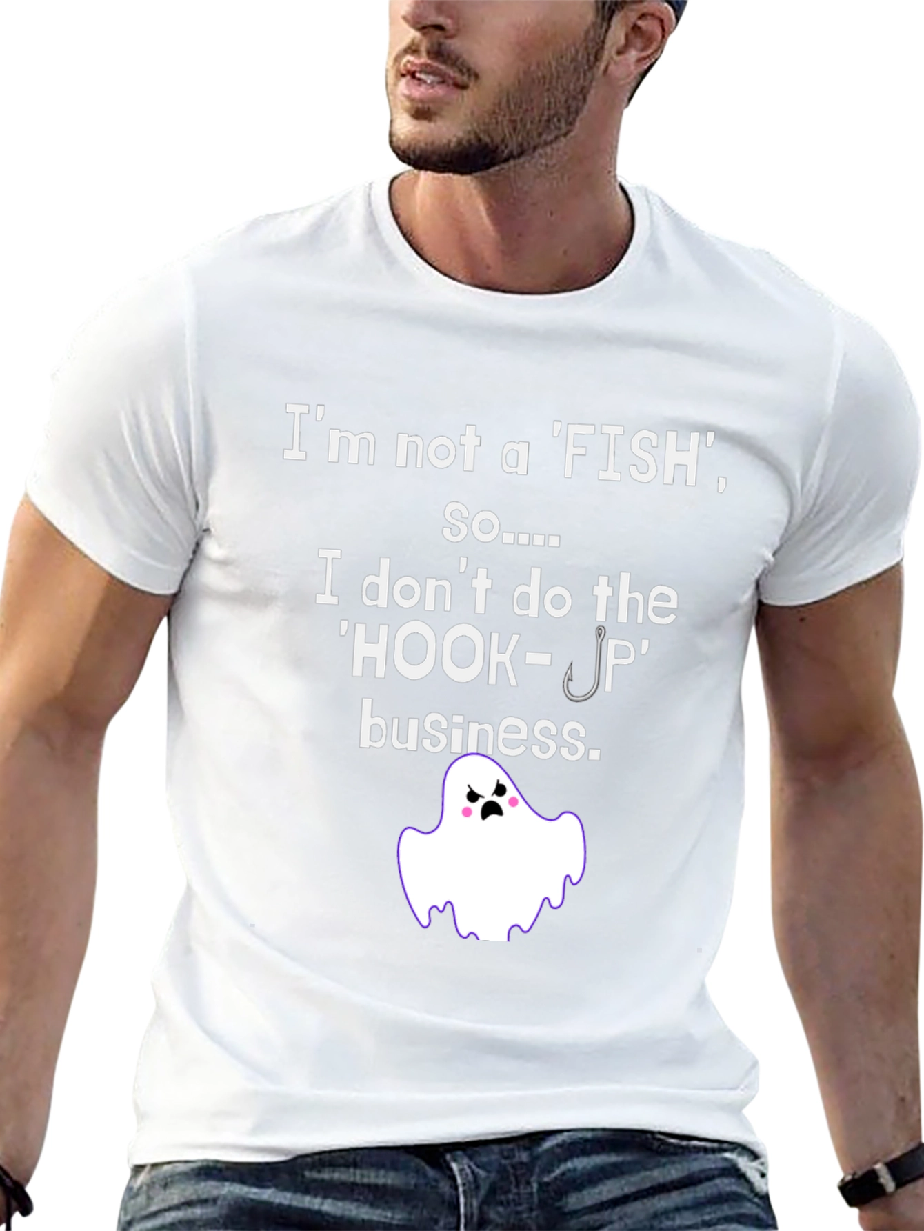 Funny Ghost Not a Fish T-Shirt