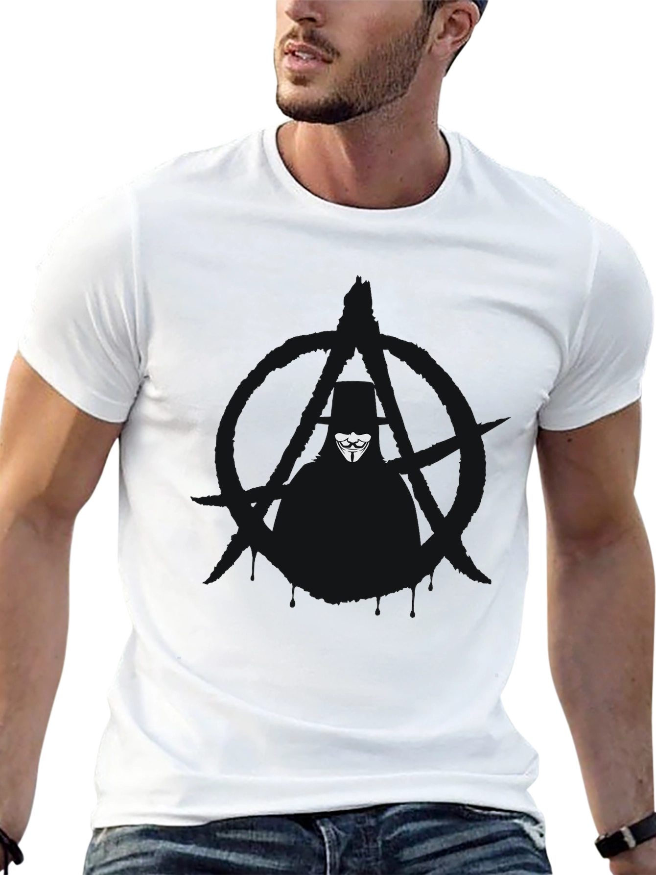 Black Anonymous Mask T-Shirt
