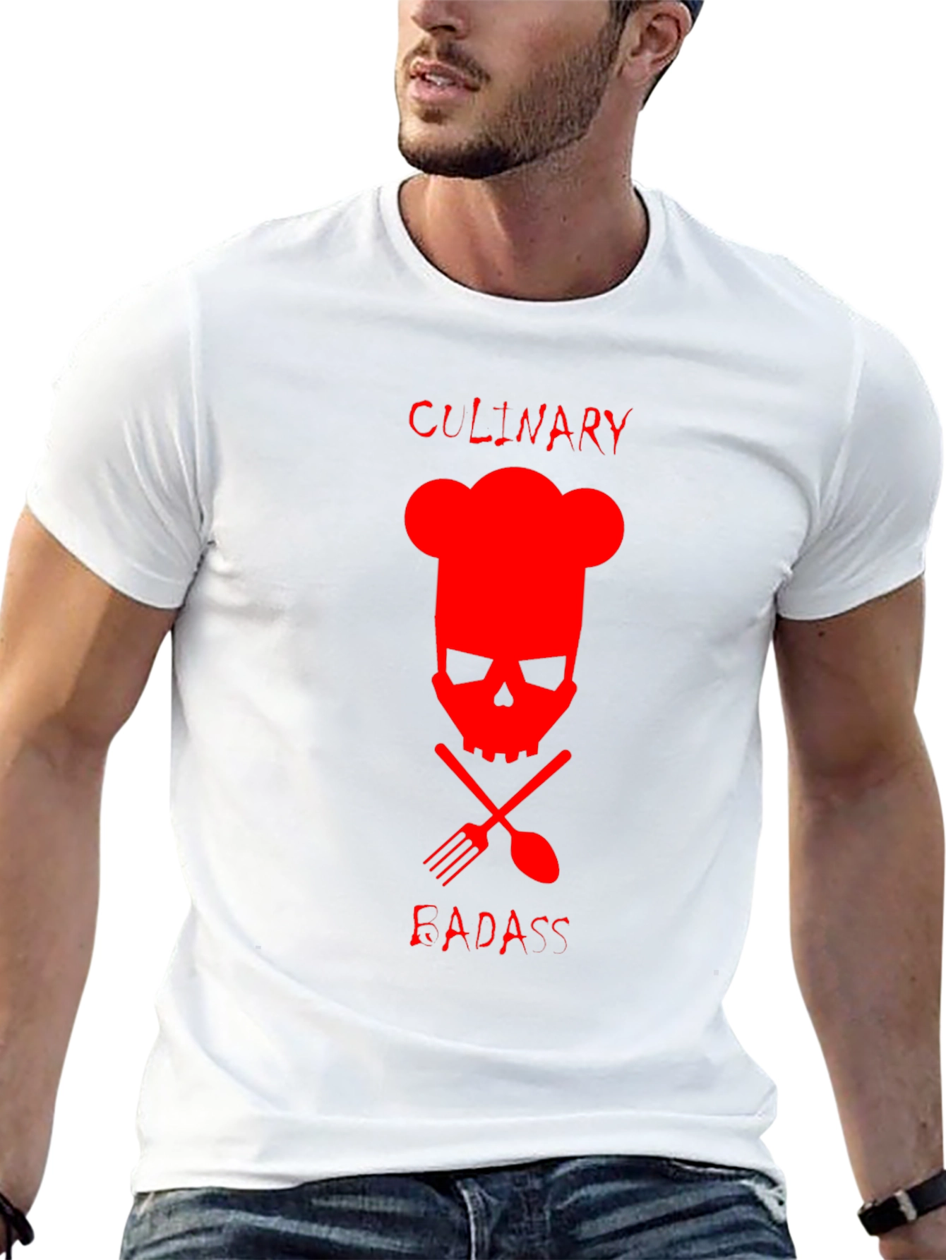 Culinary Badass Graphic Tee - Chef Skull T-Shirt