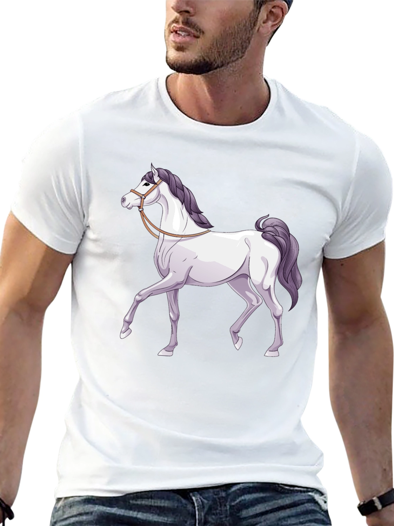 Horse Graphic T-Shirt - Classic Black