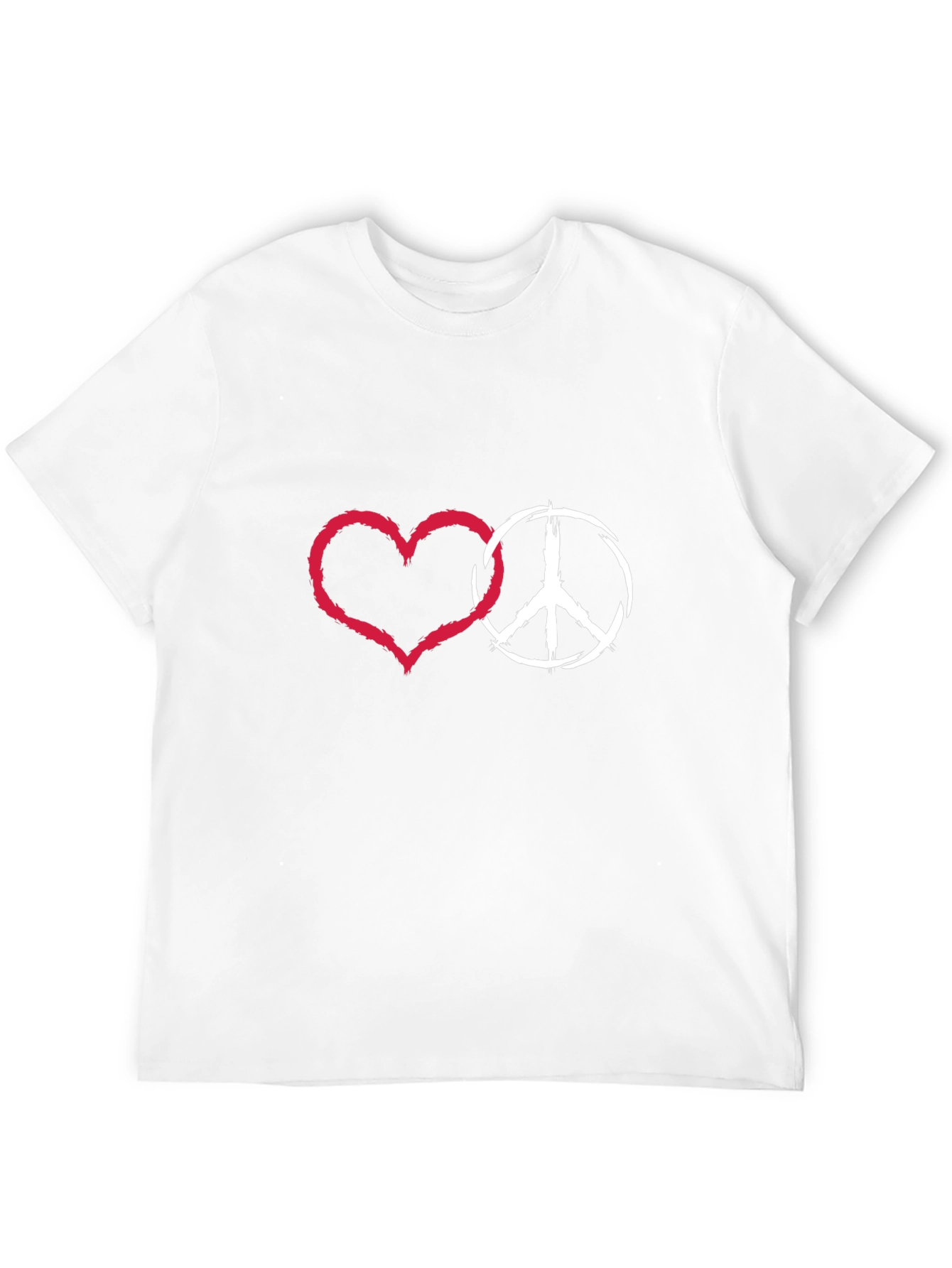 Peace & Love Graphic T-Shirt - Stylish Black Tee