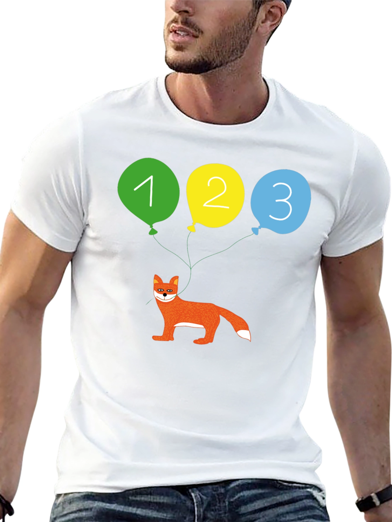 Fox and Balloons Graphic Tee