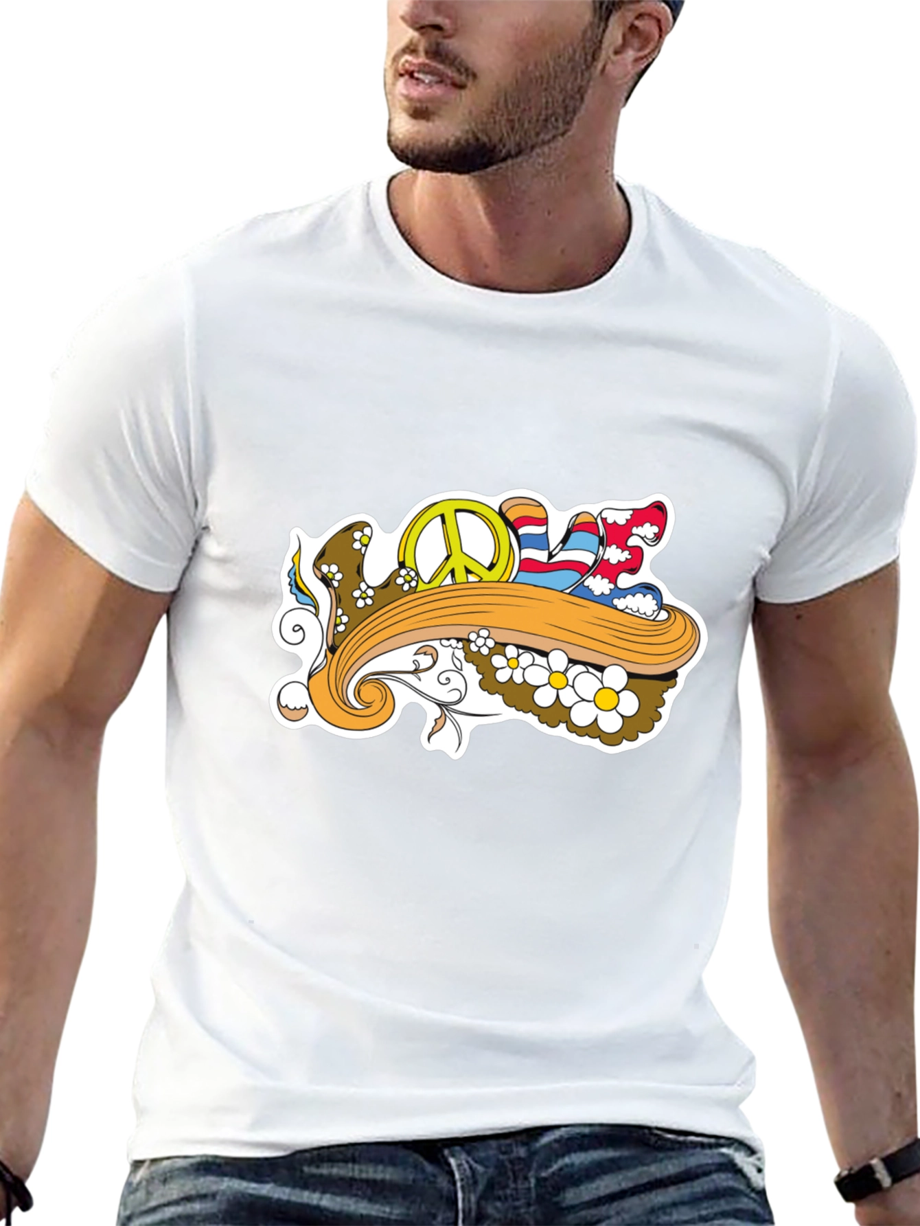 Retro Love T-Shirt - Peace and Style